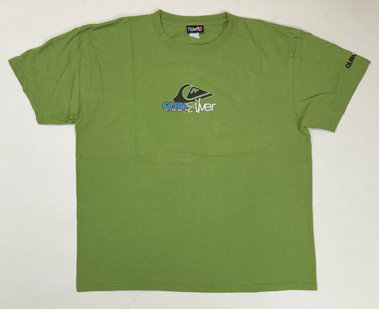 Vintage 00s Quiksilver Boarding Company South Beach Tee Large 22.75x26.5 Inches Green