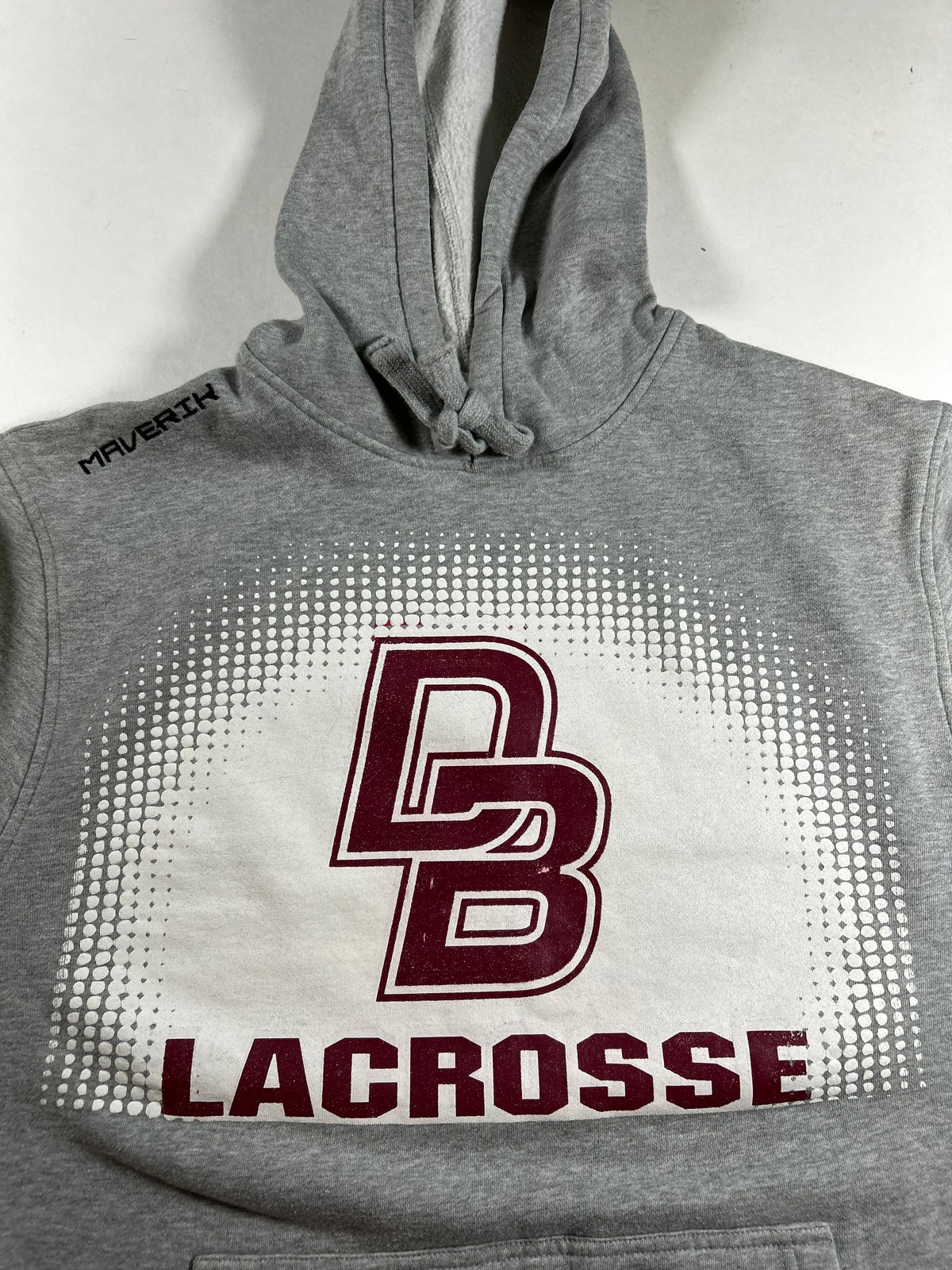 Don Bosco Prep High School Lacrosse Maverick Hooded Sweatshirt Small/Medium Fit 23x27.5 Inches