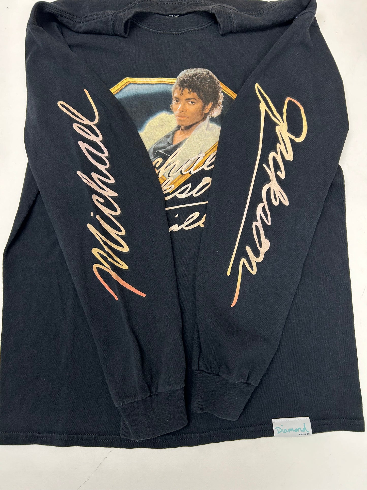 Diamond Supply Co. Micheal Jackson Thriller Black Long Sleeve Shirt Medium 19.75x27.25 In he’s