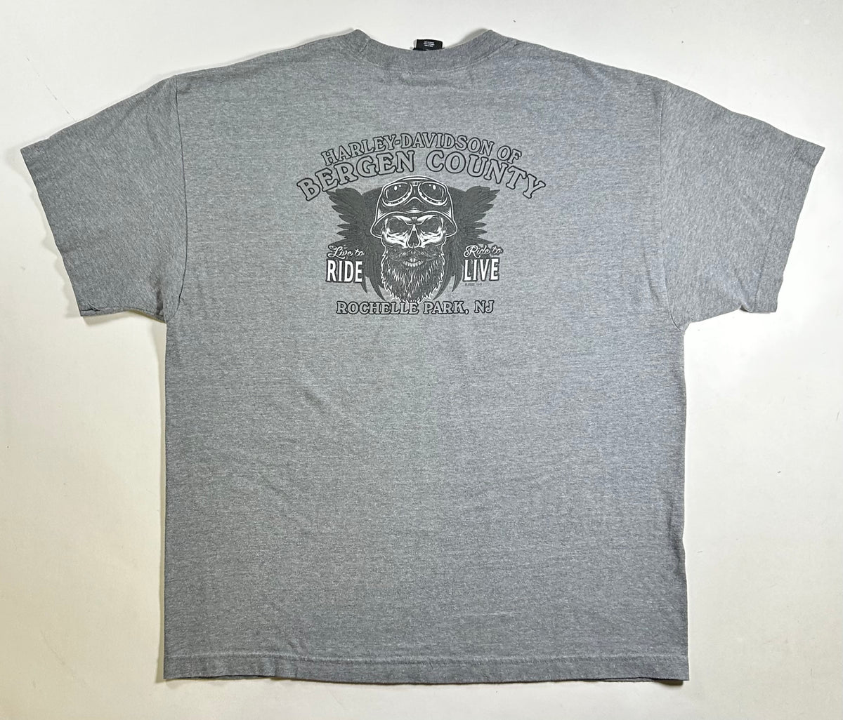 2022 Harley Davidson Motorcycle Of Bergen County Live To Ride Ride To Live Rochelle Park, NJ Tee XL 23.75x29.25 Inches