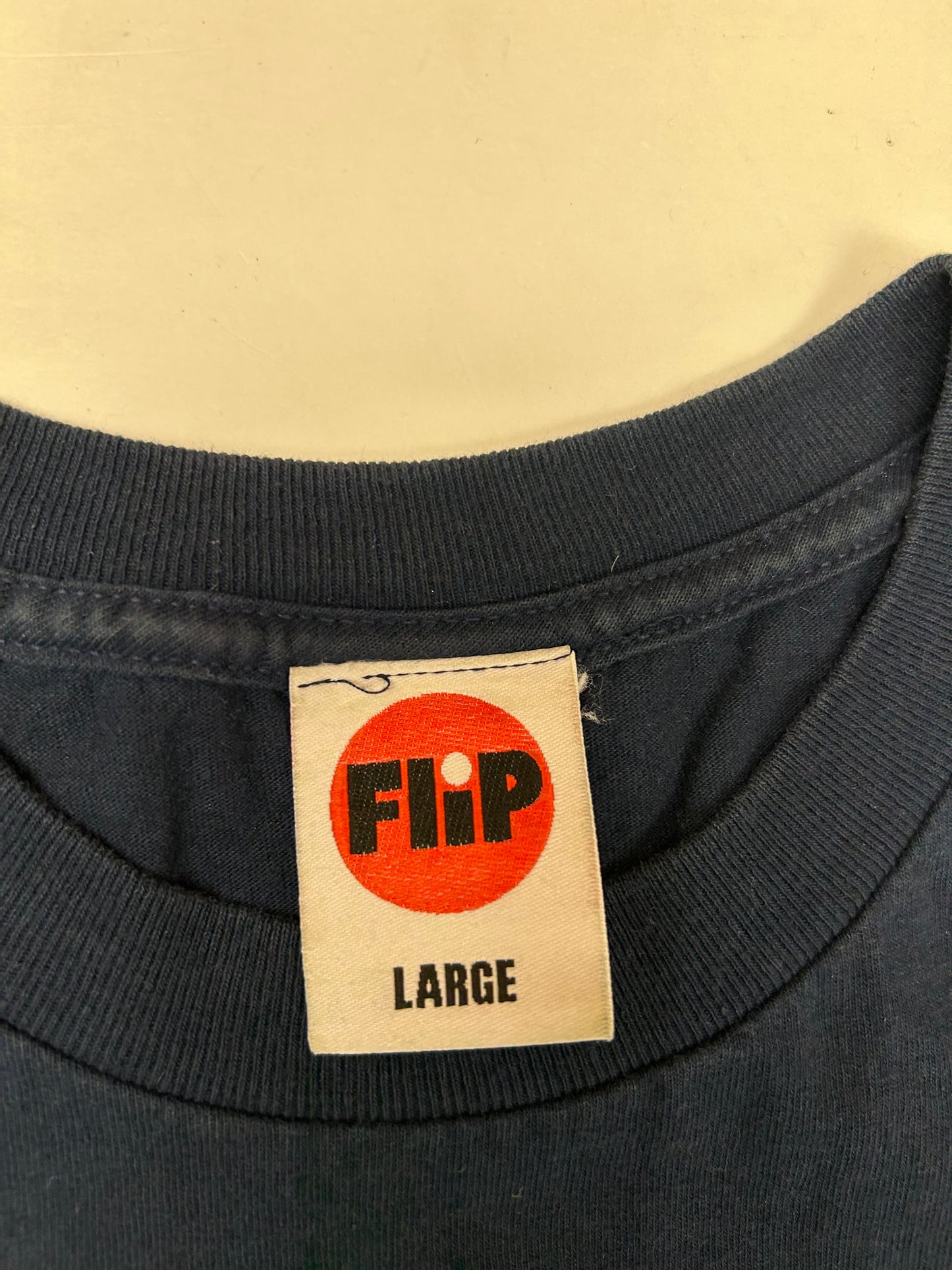 Vintage Flip Skateboards Mark Appleyard Neon Apple Graphic Skate Tee Skateboarding Large 21.75x29.5 Inches Navy