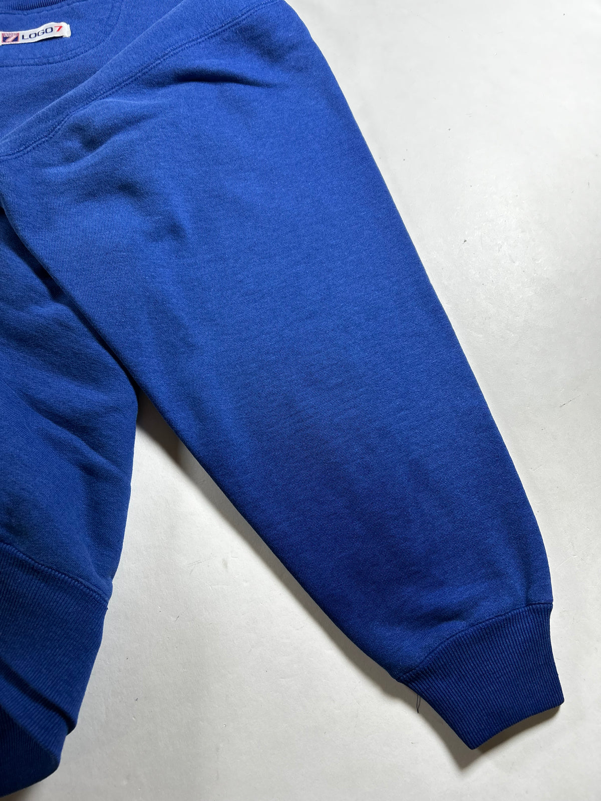 Vintage Logo 7 New York Giants NFL Crewneck Logo Sweatshirt Medium/Small Fit 23.5x25 Inches As Is Has Flaw On Shoulder