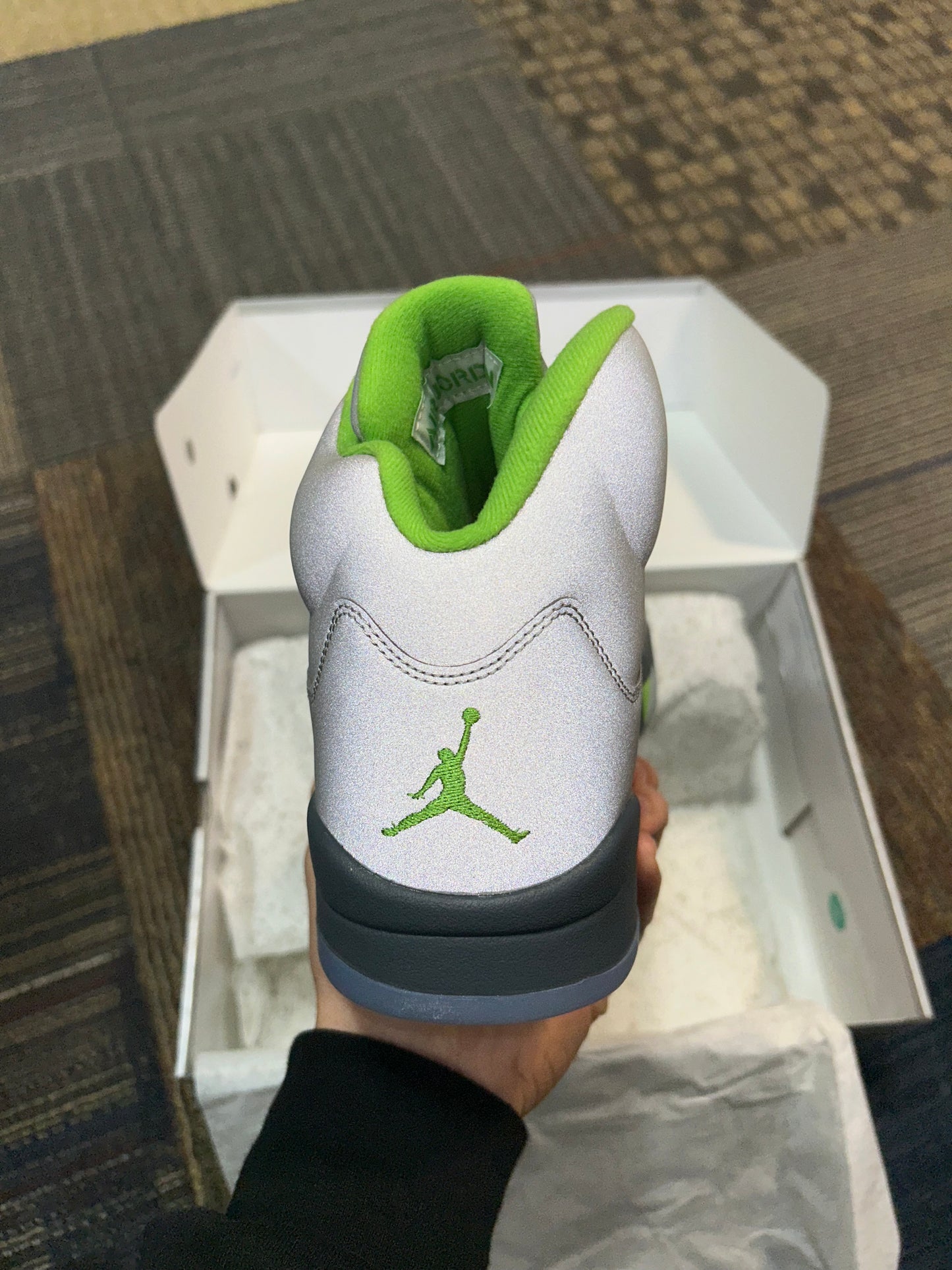 2022 Nike Air Jordan 5 Retro Green Bean 3M Size 13 DS Brand New