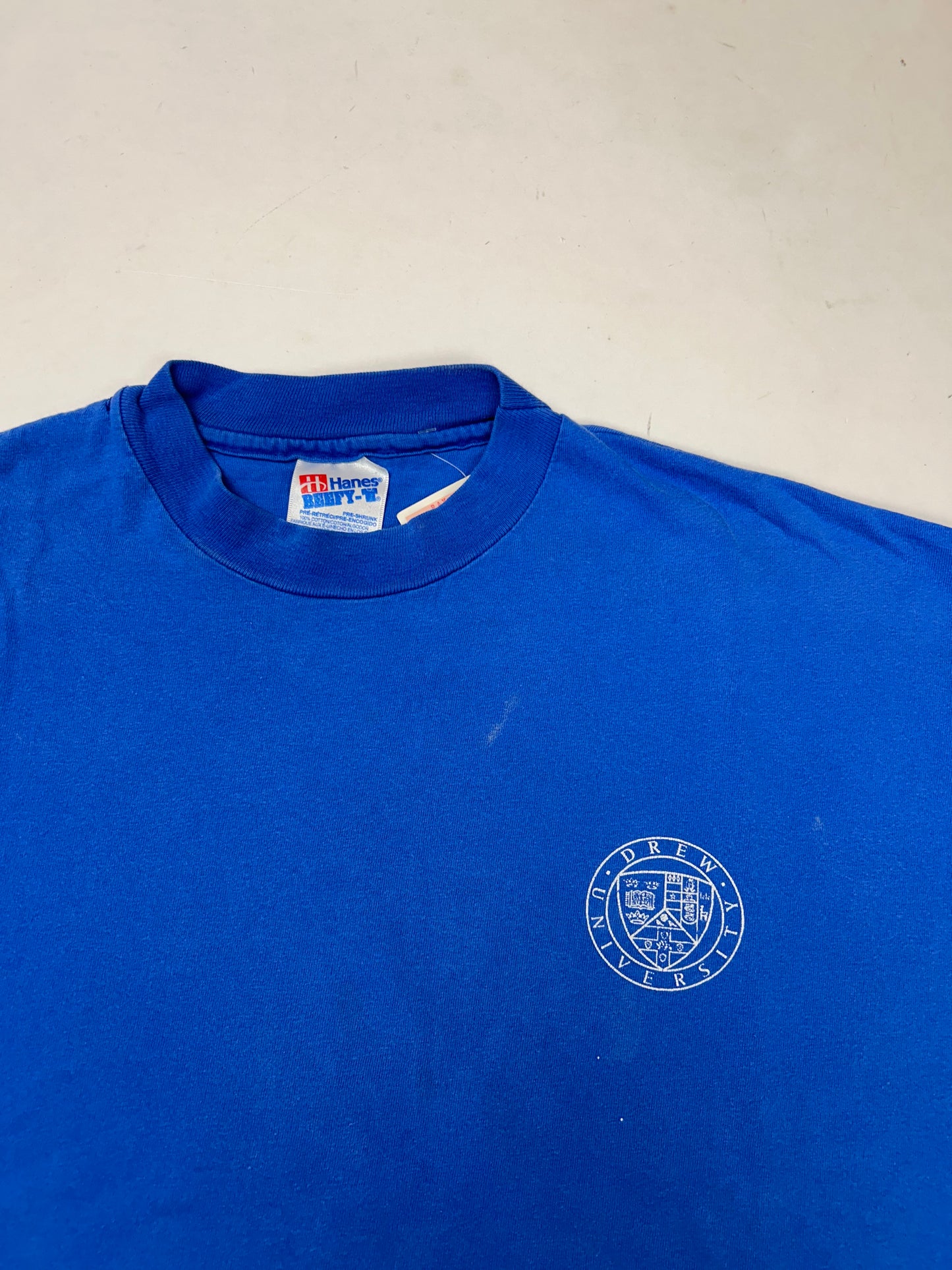 Vintage Drew University Technology Systems Telecommunications C.W.I.S. Computer Store & Repair Tee XL 23.25x28.25 Inches Worn As Is