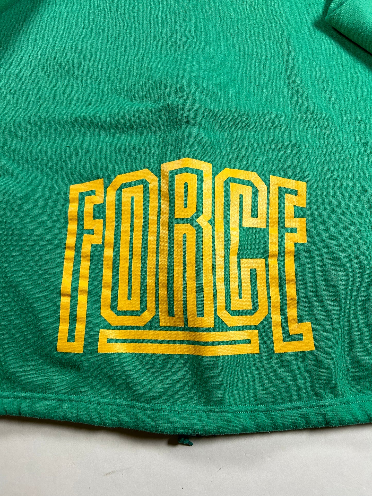 Vintage Nike Rock-it Cargo Air & Sea Force Air Zip Sweatshirt Green M/S 23.25x25 Inches