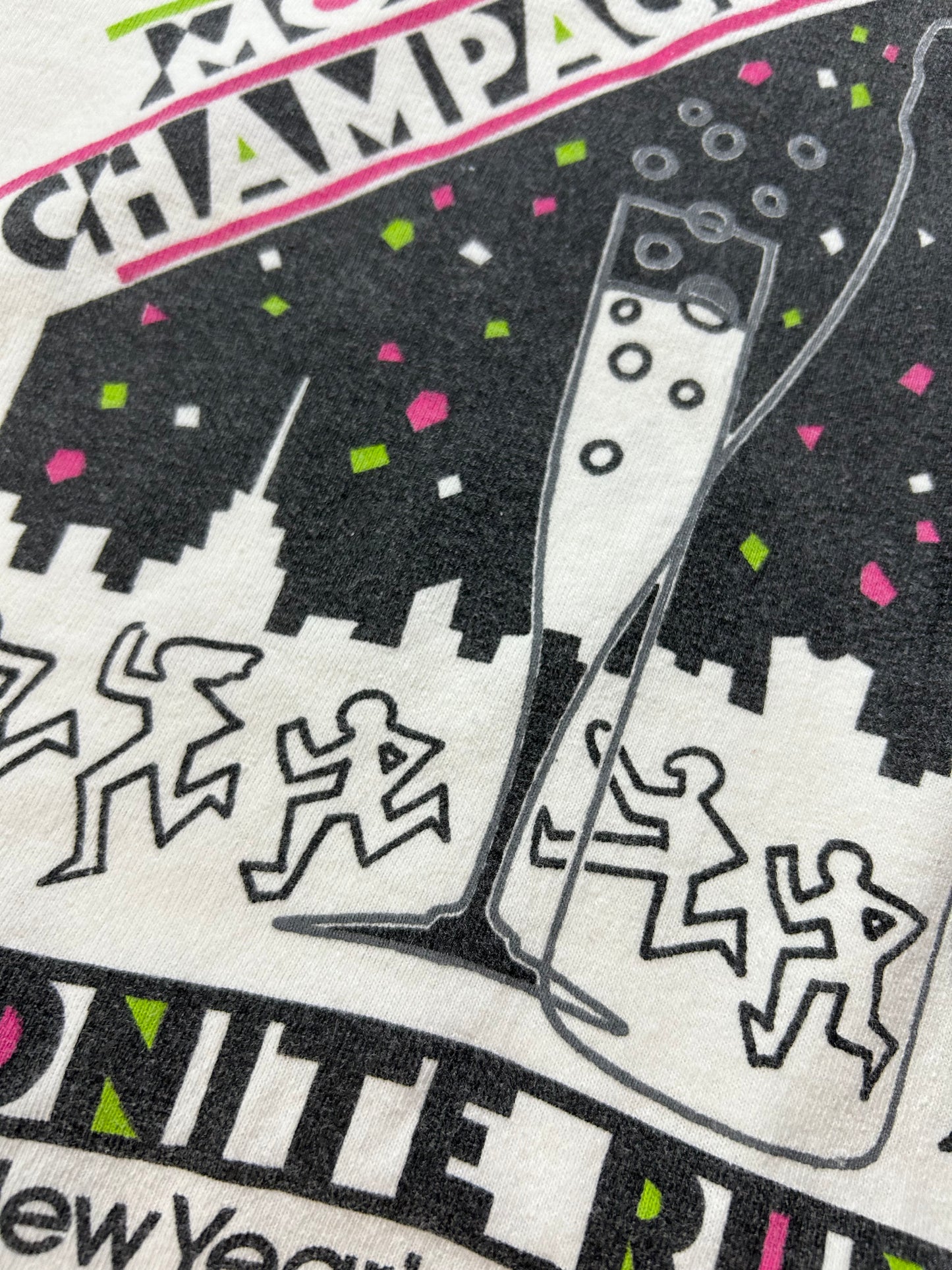 Vintage 1987/88 Moet New York New Year's Eve Midnight Run Long Sleeve T-shirt Small