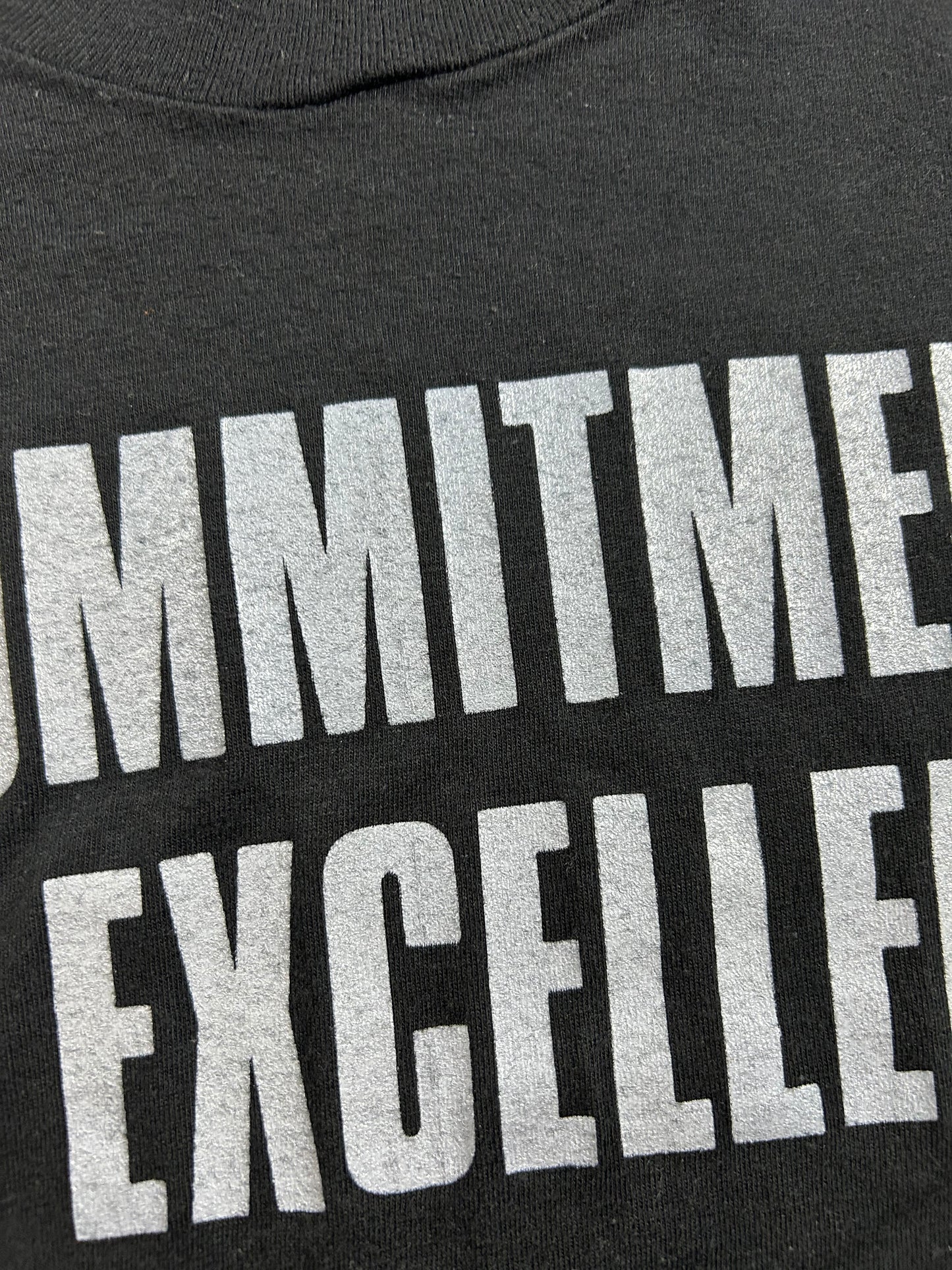 Vintage 80s Commitment To Excellence Motivational Tee Small Fit 17.25x26.25 Inches