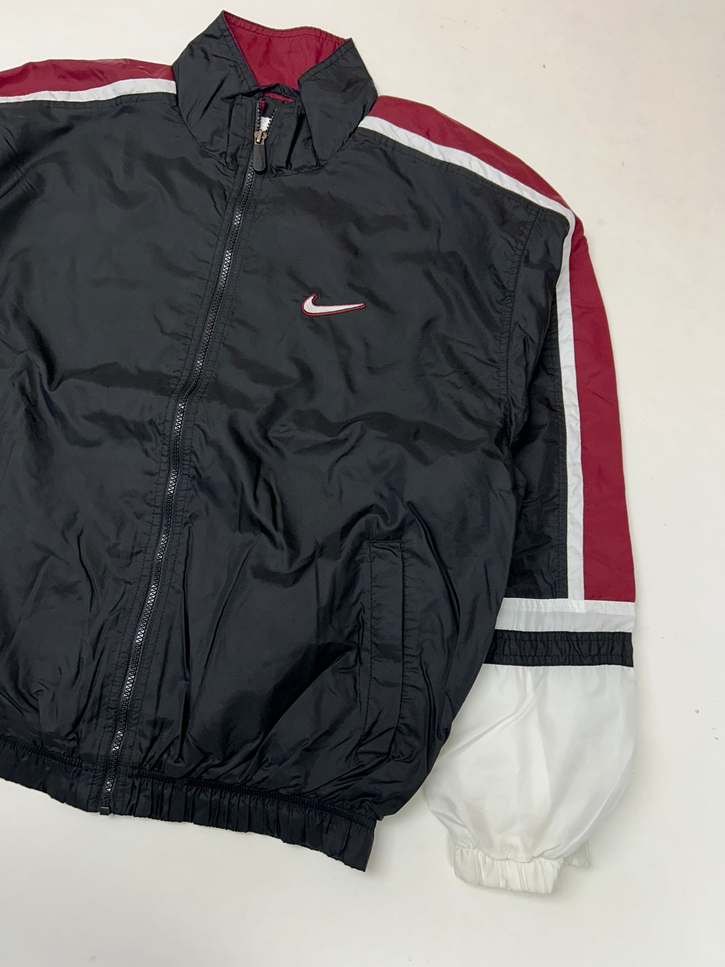Vintage 90s Nike Swoosh Windbreaker Jacket Large 25.5x27.5 Inches