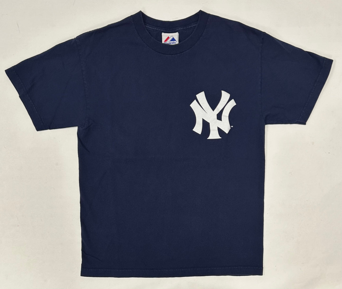Vintage 00s Majestic New York Yankees Jorge Posada #20 MLB Player Navy Tee Medium