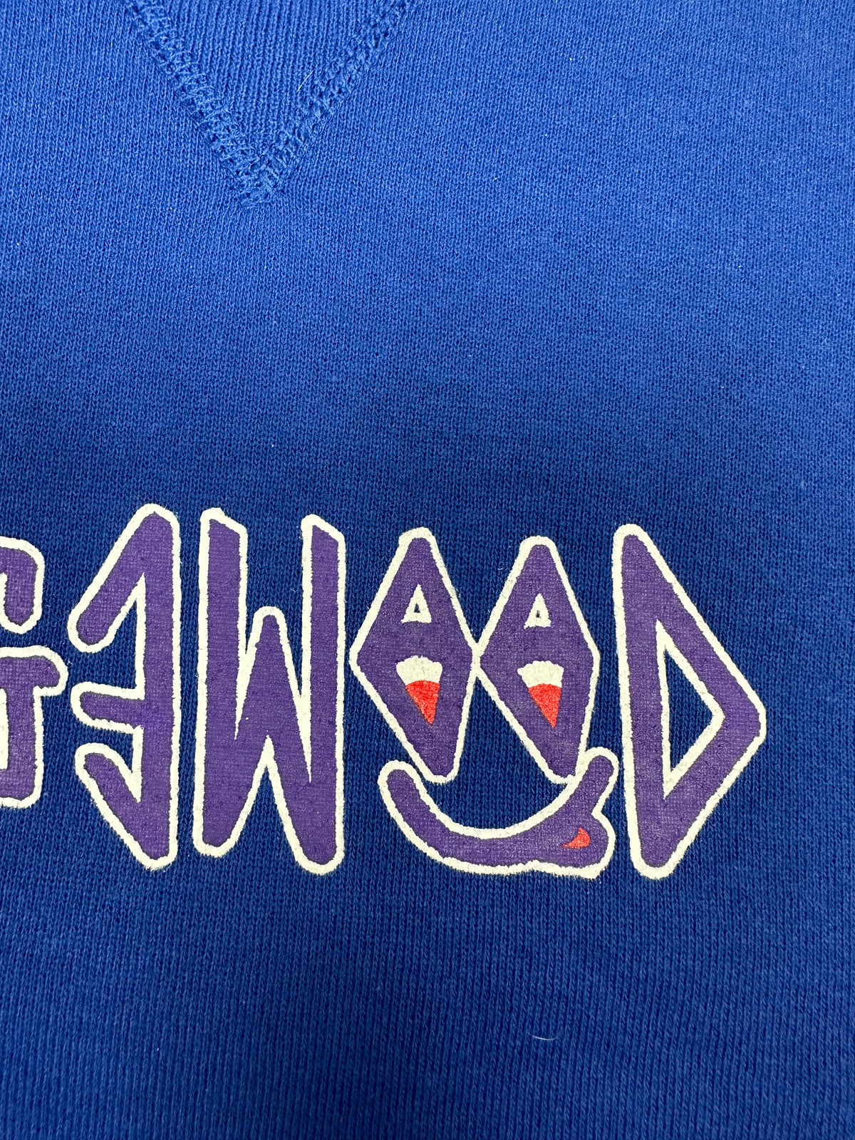 Edgewood NJ “Deeper Than The Roots.” First Edition Crewneck Sweatshirt Tagged Youth Large 90s Russell Athletic 50/50 Blend Made In USA DS Royal Blue 20.75x25