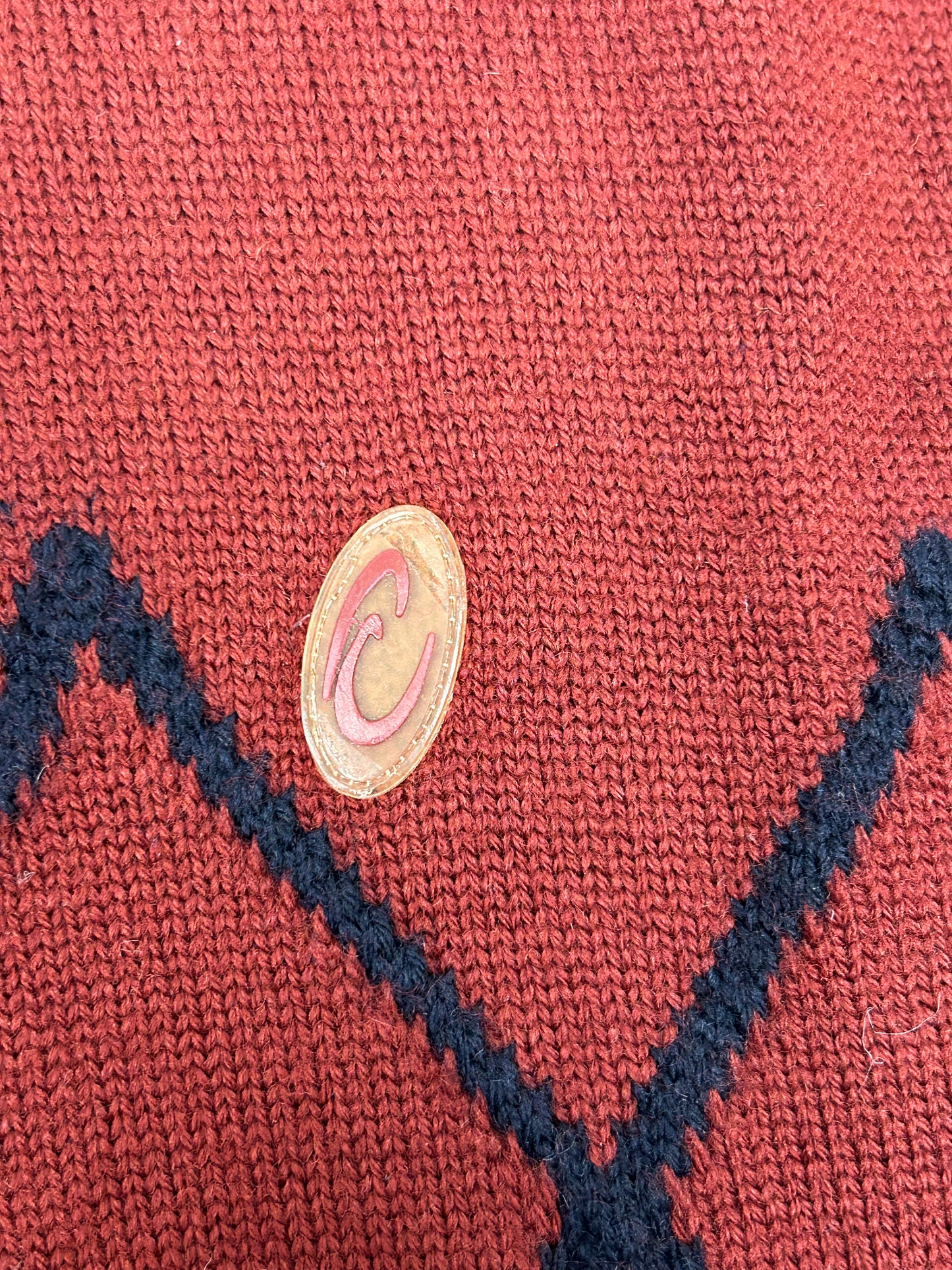 Casablanca V Neck Sweater Vest Button Down Pure New Wool Adult Size 42 23x29.75 Inches