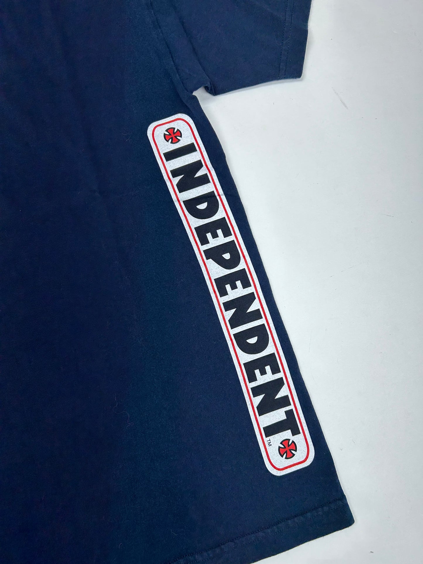 Vintage Independent Truck Company Skateboard Tee Navy Large 21.25x29 Inches Made In USA