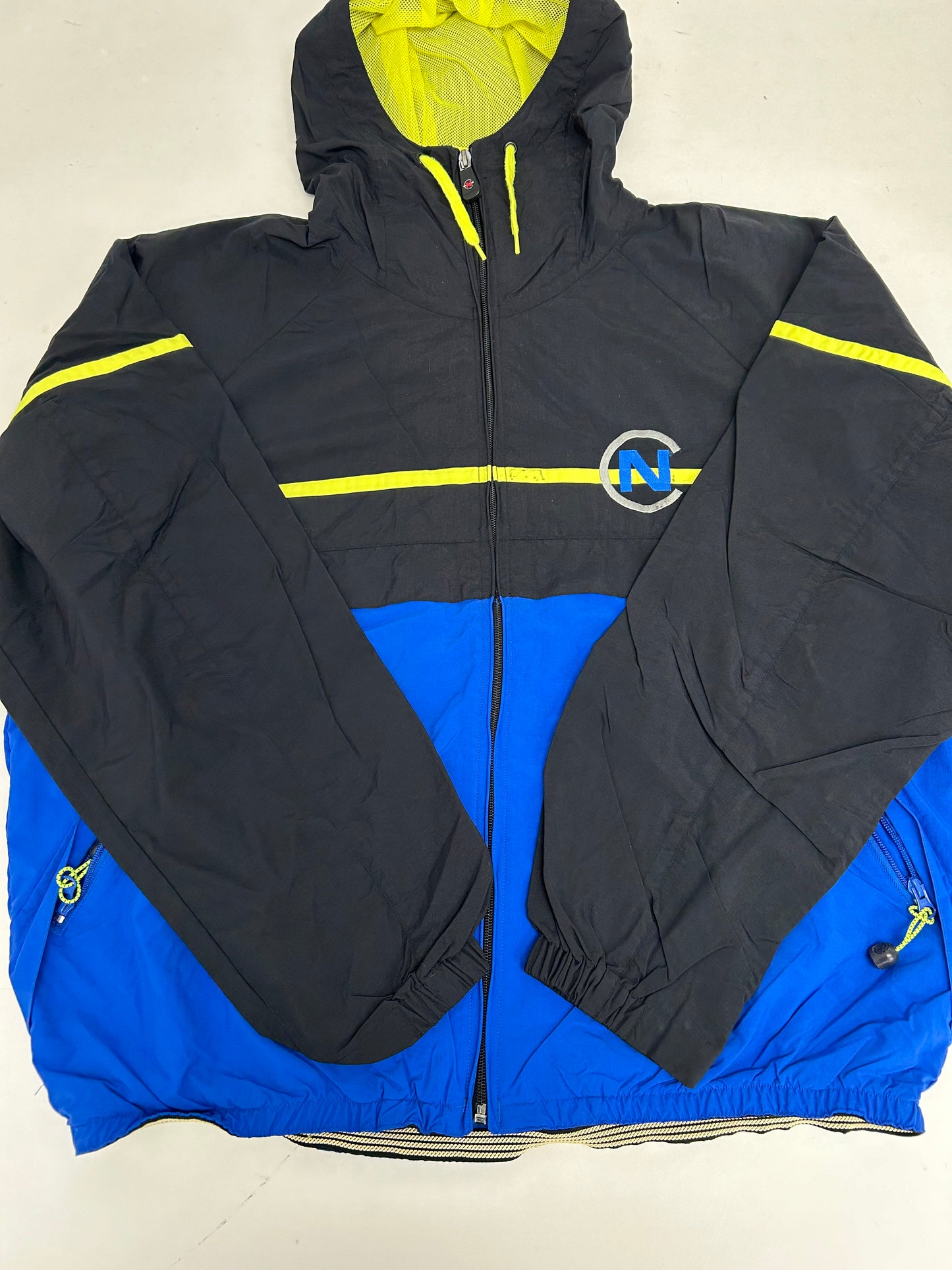 Nautica Competition Zip Up Windbreaker Jacket XL/L Fit 27.25x27.5 Inches As Is