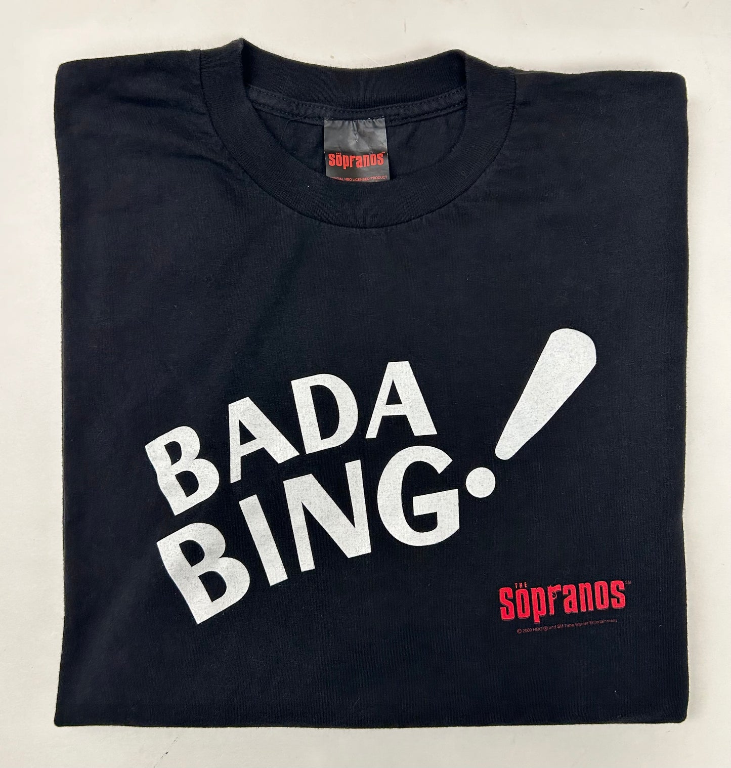 Vintage 2000 HBO The Sopranos Bada Bing! TV Show Promo Tee 2XL 25.25x30.5 Inches