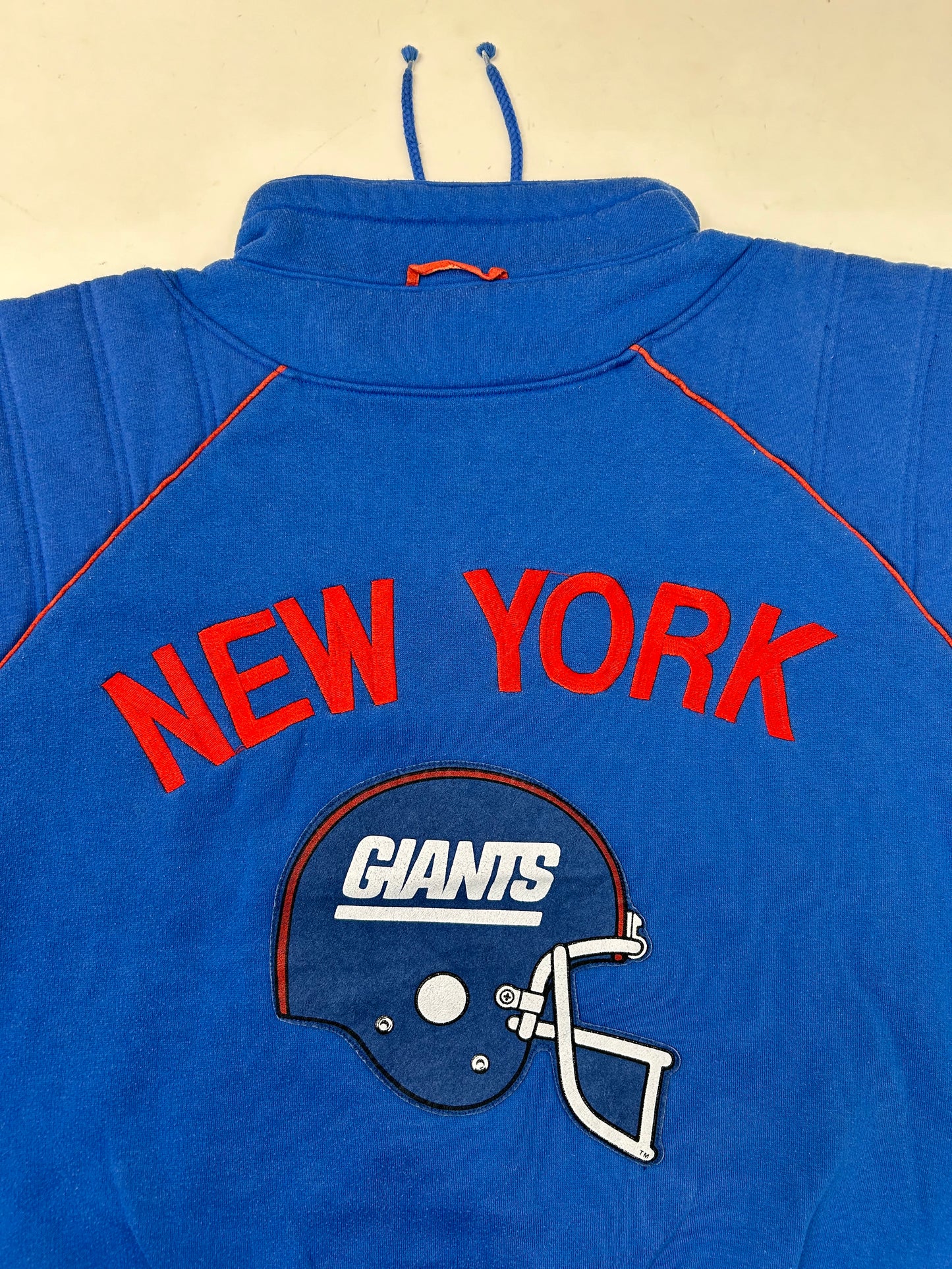 Vintage Nike NFL Quarter Zip Jacket New York Giants Large 25.5x25.25 Inches 80s 90s Rare