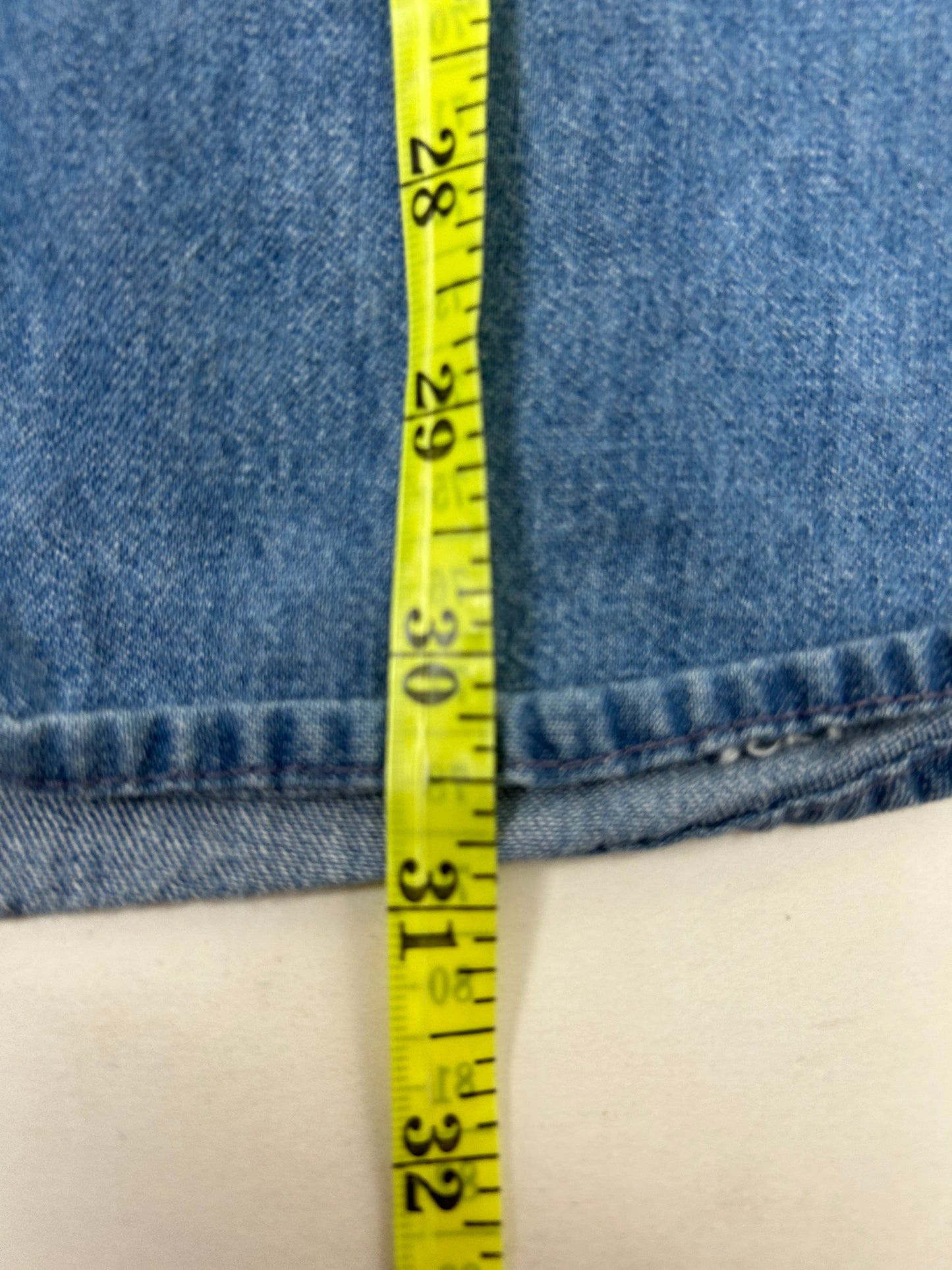 Vintage Trump Marina Hotel Casino Button Up Denim Shirt J. America Medium