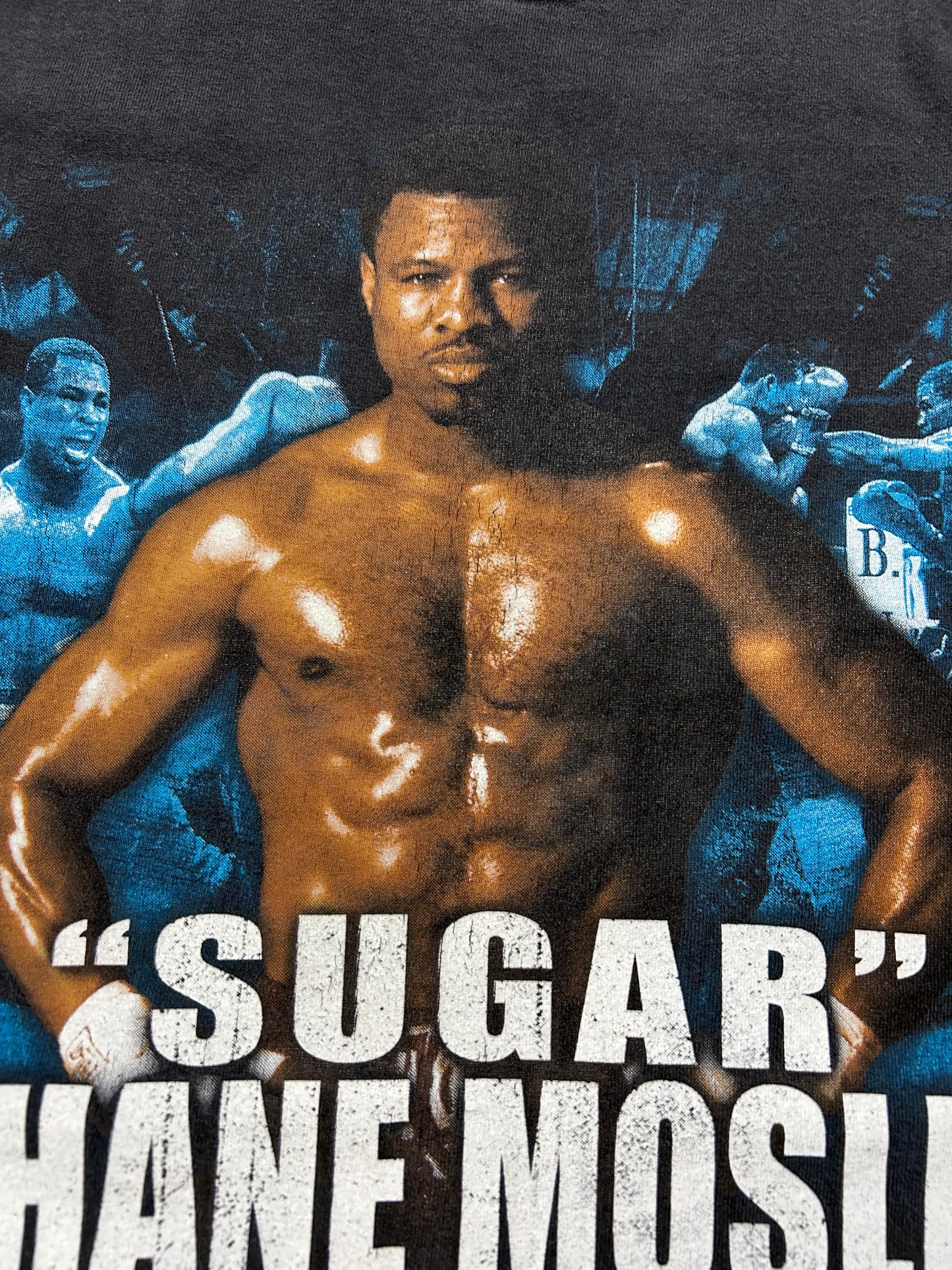Vintage Sugar Shane Mosley Championship Promo Shirt boxing tee 2003 XL MGM Grand