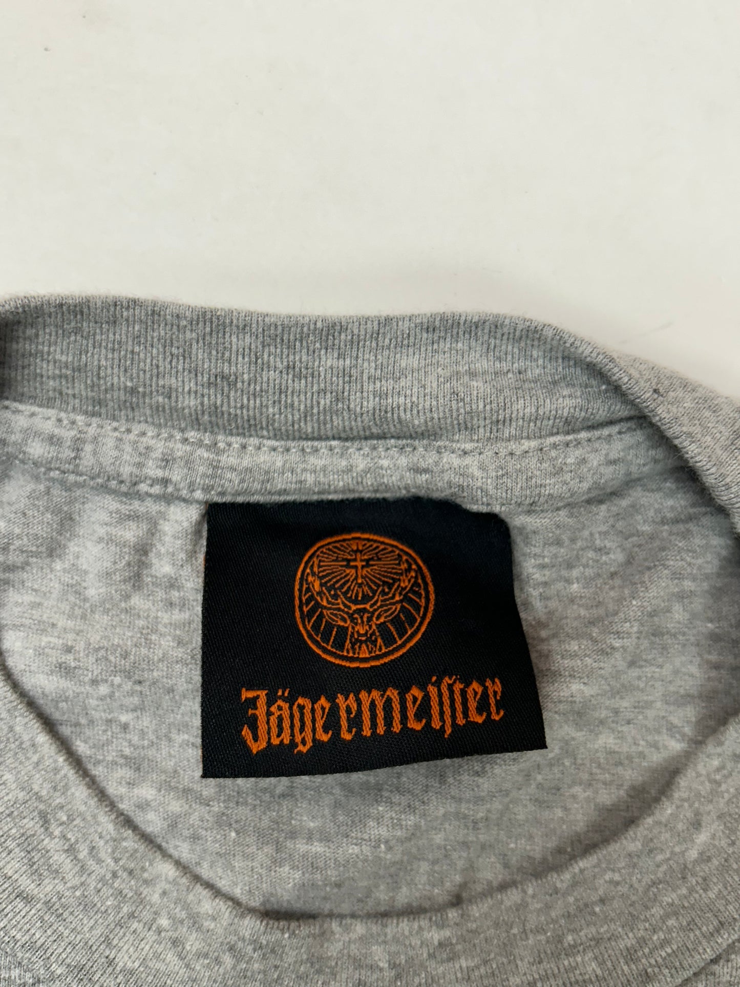 Vintage Jagermister Alchol Brand Promo Tee Large 21.5x26.5 Inches