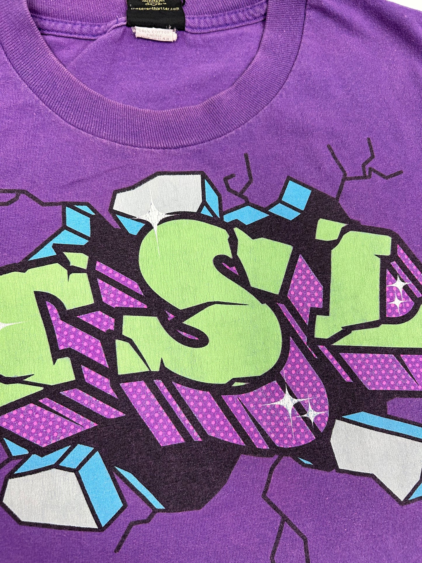 The Seventh Letter TSL Break Through Graphic Streetwear Graffiti Tee XL 24x29.5 Inches