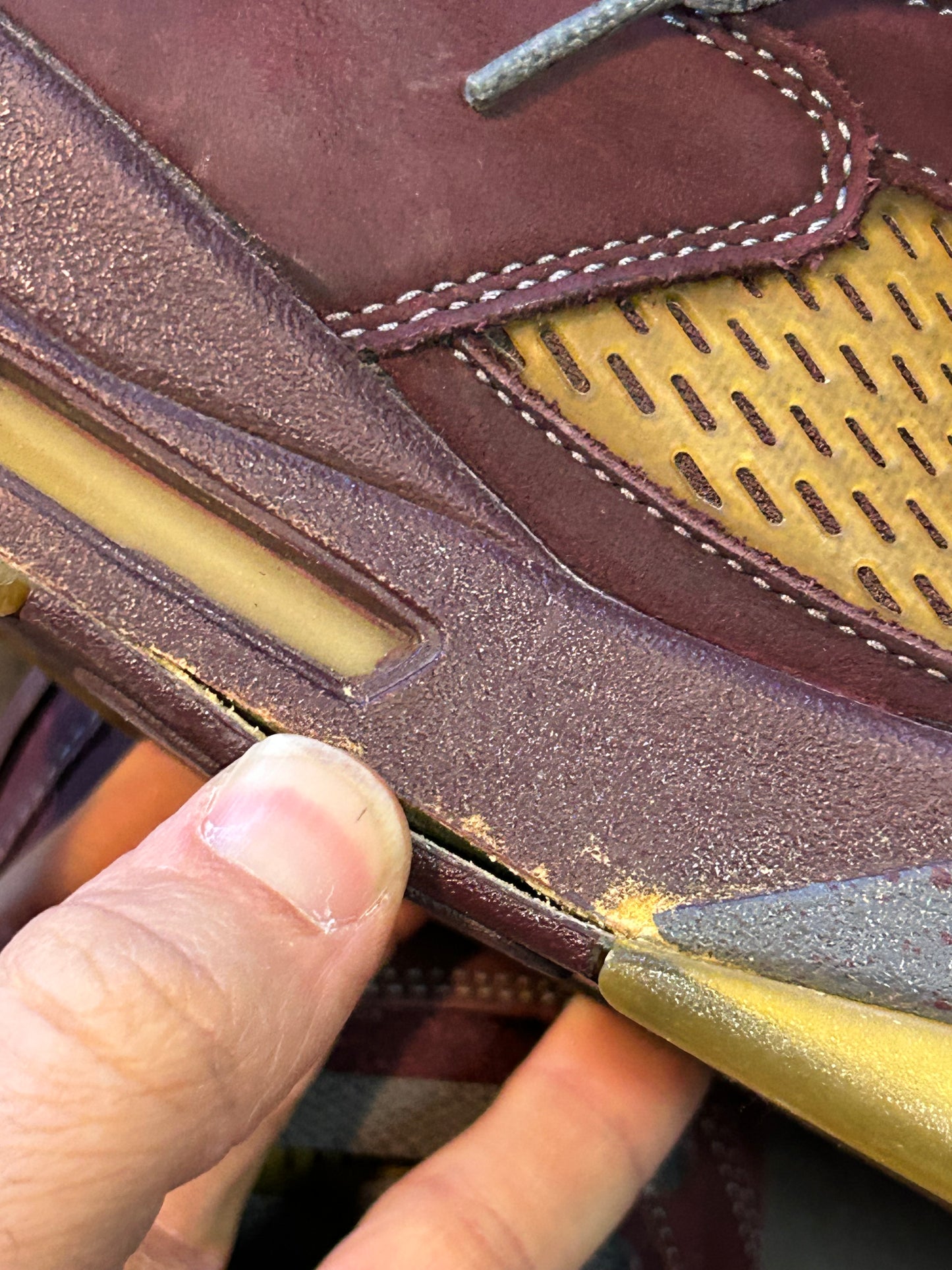 Air Jordan 5 Retro LS Burgundy Size 10 2006 Need Sole Swapping As Is Rep Box