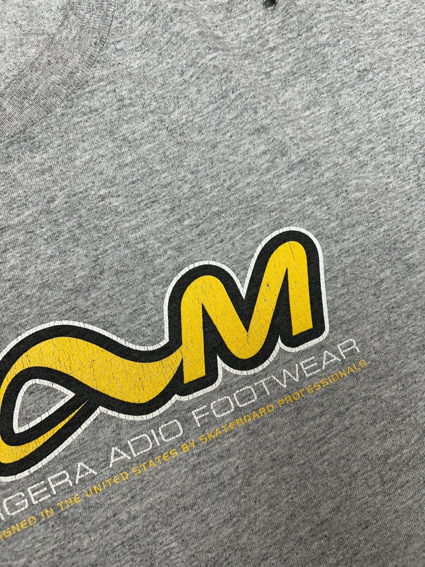 Vintage Adio Footwear BAM Margera Skate Tee XL 23.75x29 Inches Worn In As Is Has Flaws