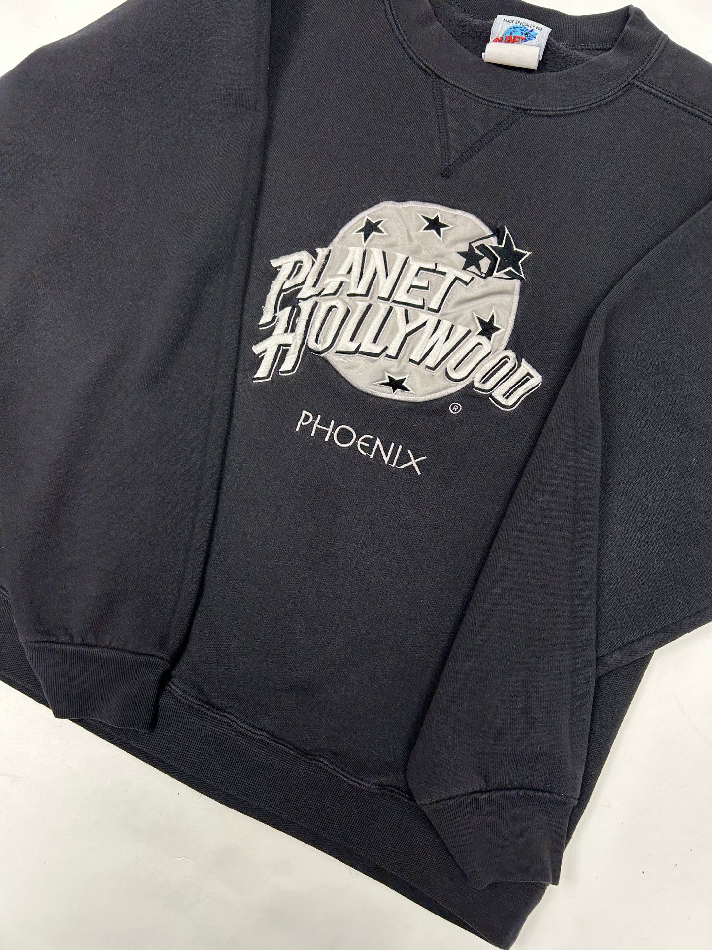 Vintage 90s Planet Hollywood Phoenix Crewneck Sweatshirt Medium/Small Fit 21x25 Inches