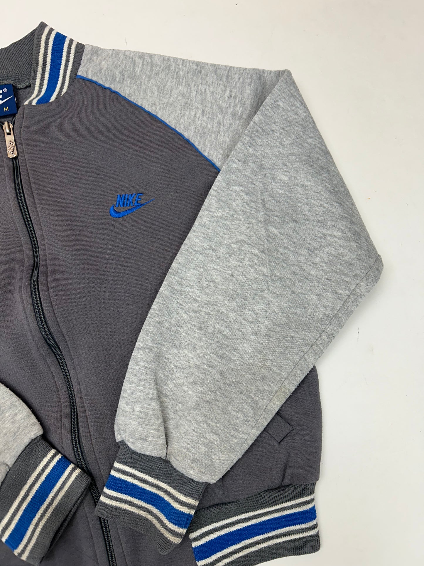 Vintage 80s Nike Zip Jacket Sweatshirt Small Fit 22x23 Inches