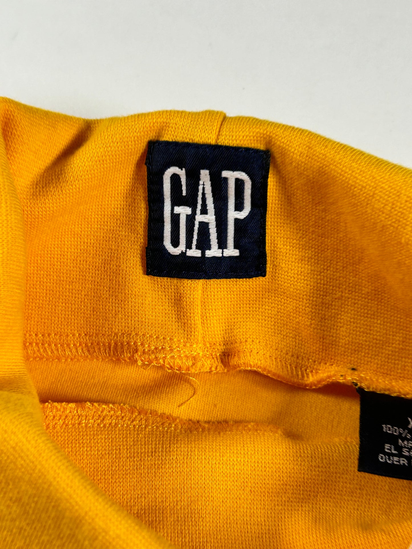 Vintage GAP Turtleneck Long Sleeve Shirt Golden Yellow Men’s XL Brand New 23.75x29.25 Inches