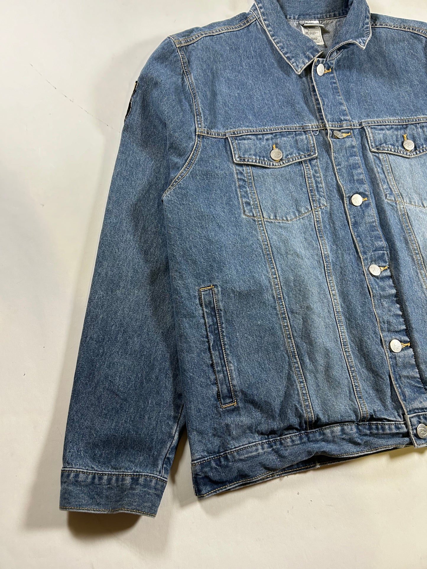 Vintage Disney Studio Jack Skellington Nightmare Before Christmas Denim Jacket 2XL 27.75x29.5 Inches