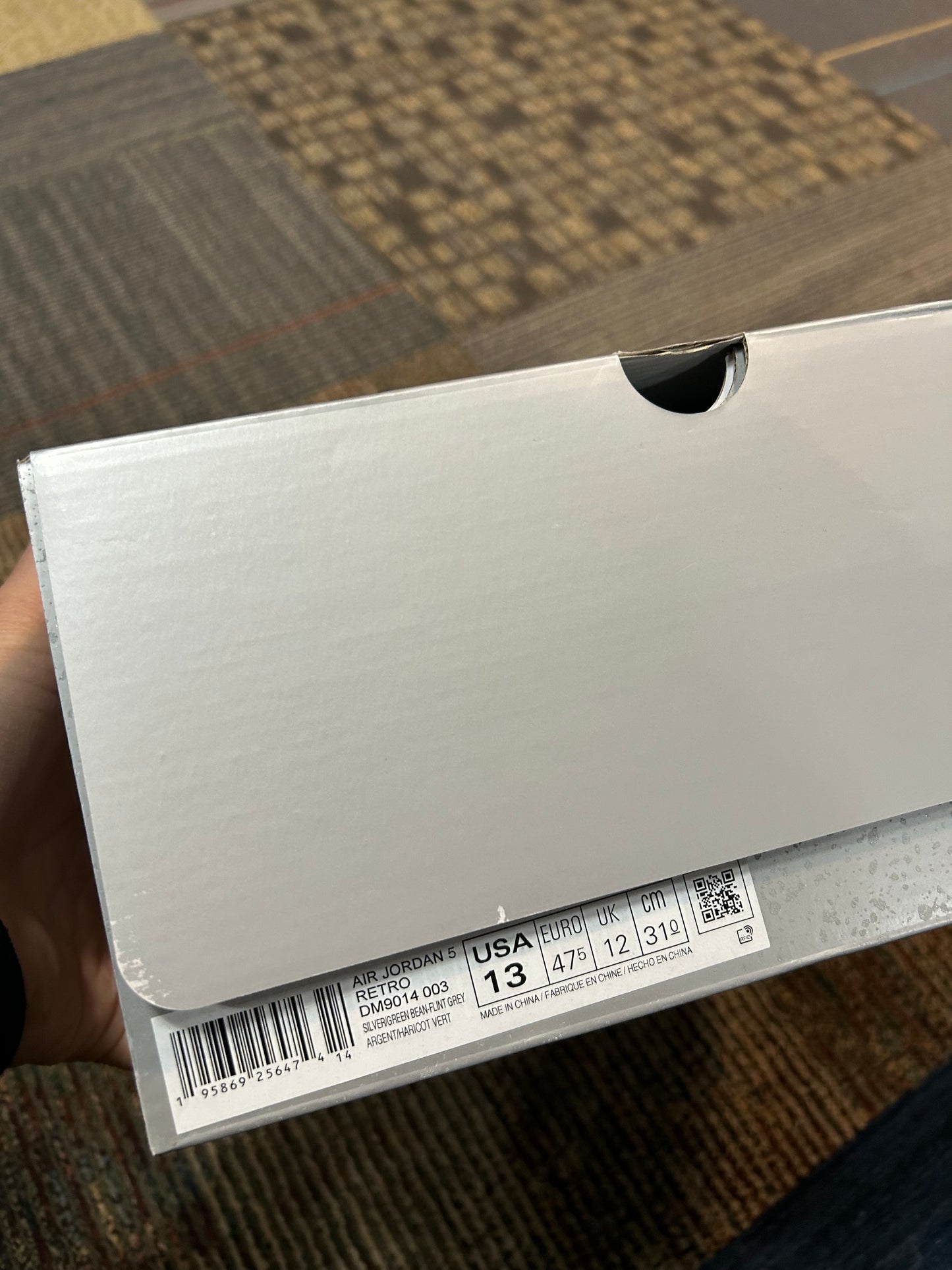 2022 Nike Air Jordan 5 Retro Green Bean 3M Size 13 DS Brand New