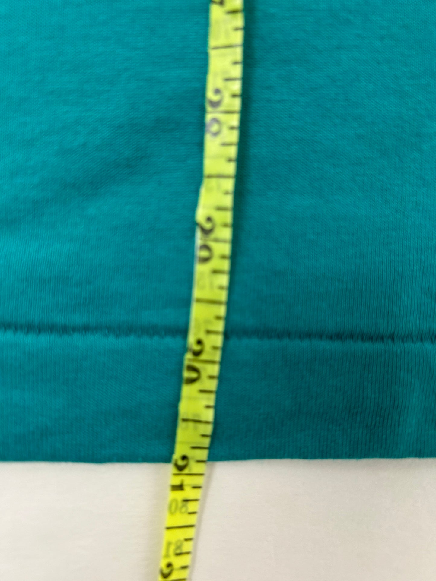 Edgewood NJ first edition “Deeper Than The Roots.” Tee XL 24x30.75 Inches FOTL BEST 50/50 Blend USA Aqua Green/Blueish Color