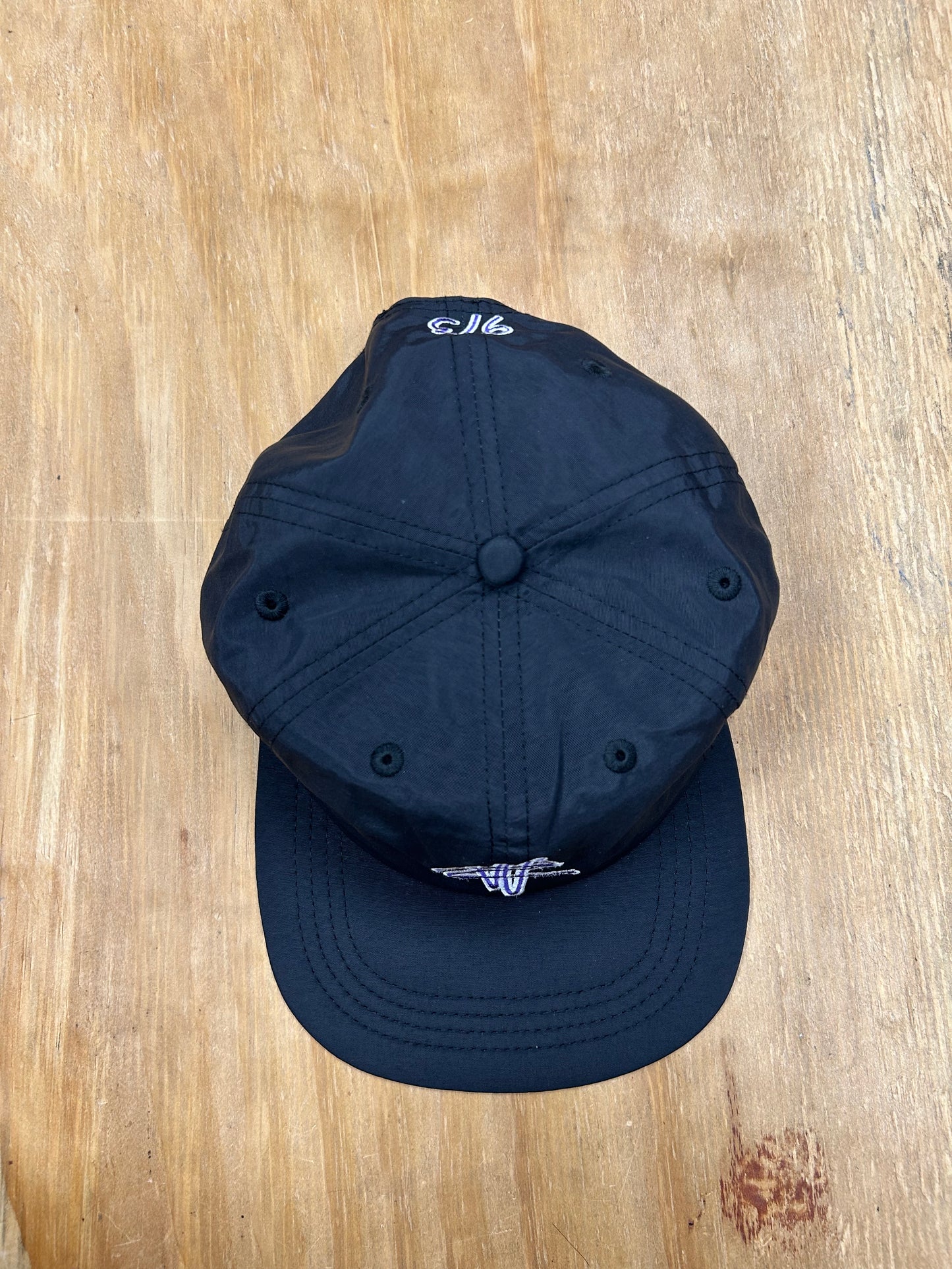 Edgewood NJ EW 973 Team Logo Nylon 6 Panel Adjustable Hat Black
