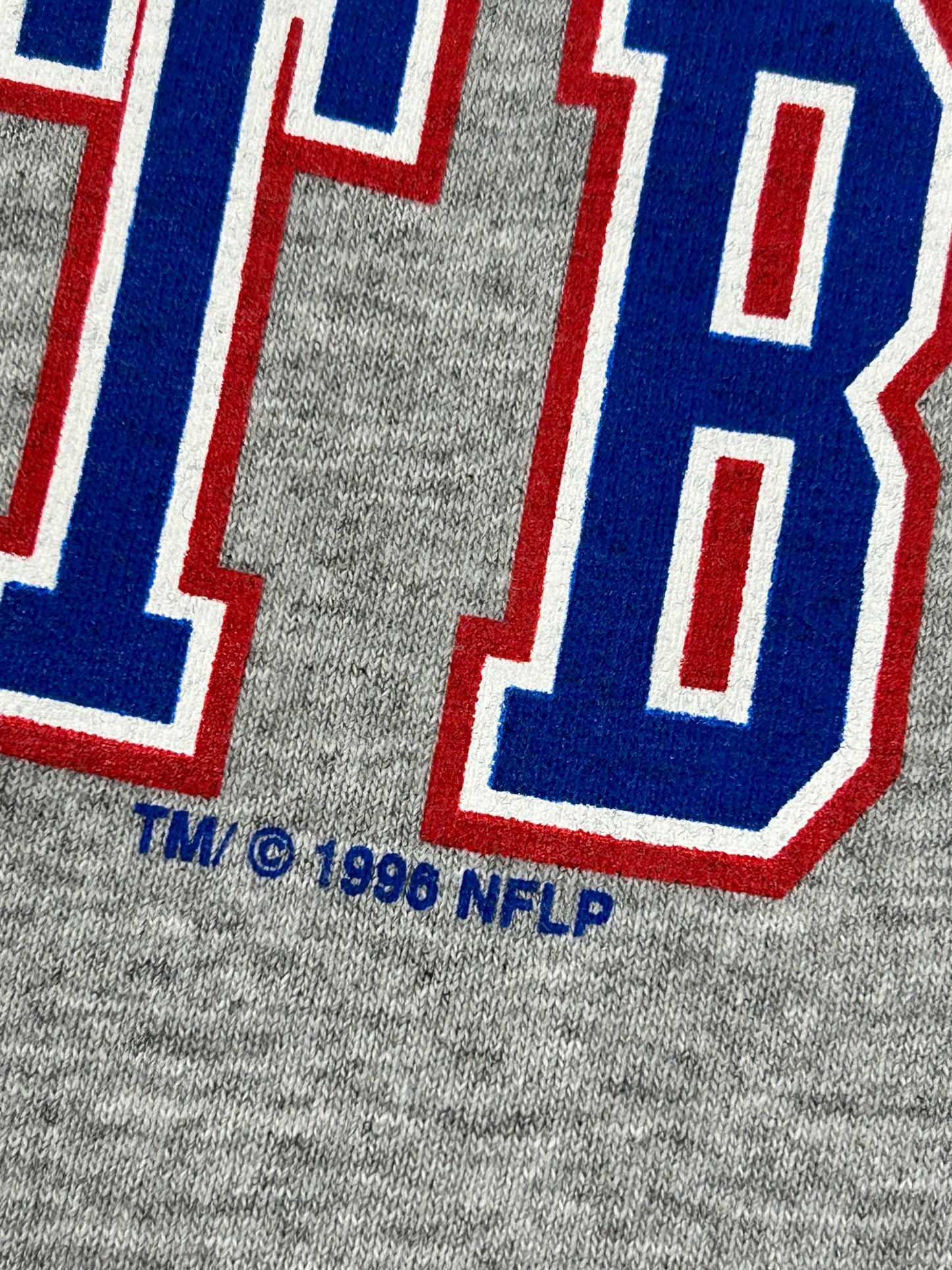 Vintage 1996 Reebok New York Giants NFL Tee XL 23.5x30.5 Inches Gray