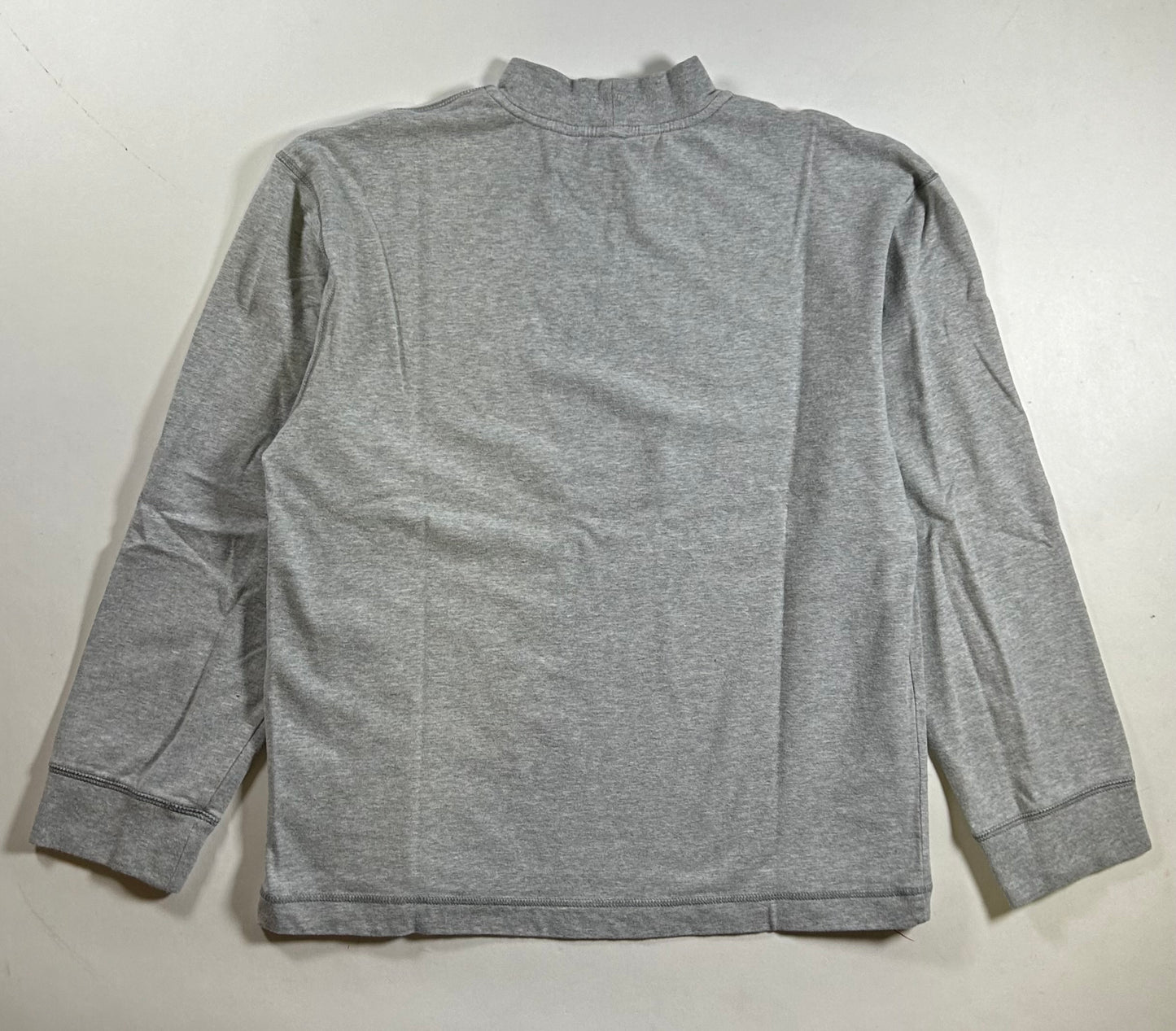 Vintage 00s Nike Swoosh Embroidered Mock Neck Long Sleeve Shirt Small 20.5x24.5 Inches Gray