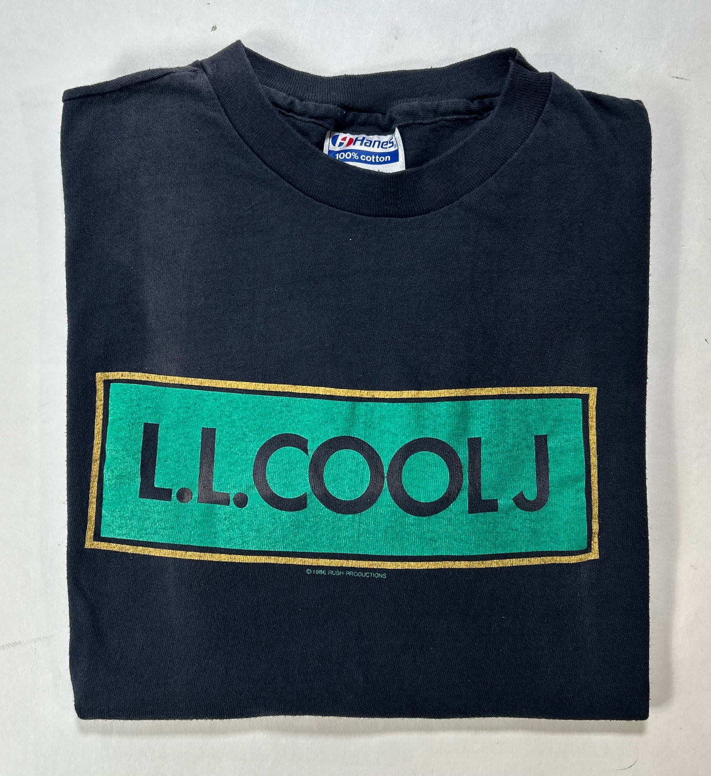 Vintage 1986 LL Cool J Music Rap Hip-Hop Tee As Is Faded Small Fit 18x24.5 Inches