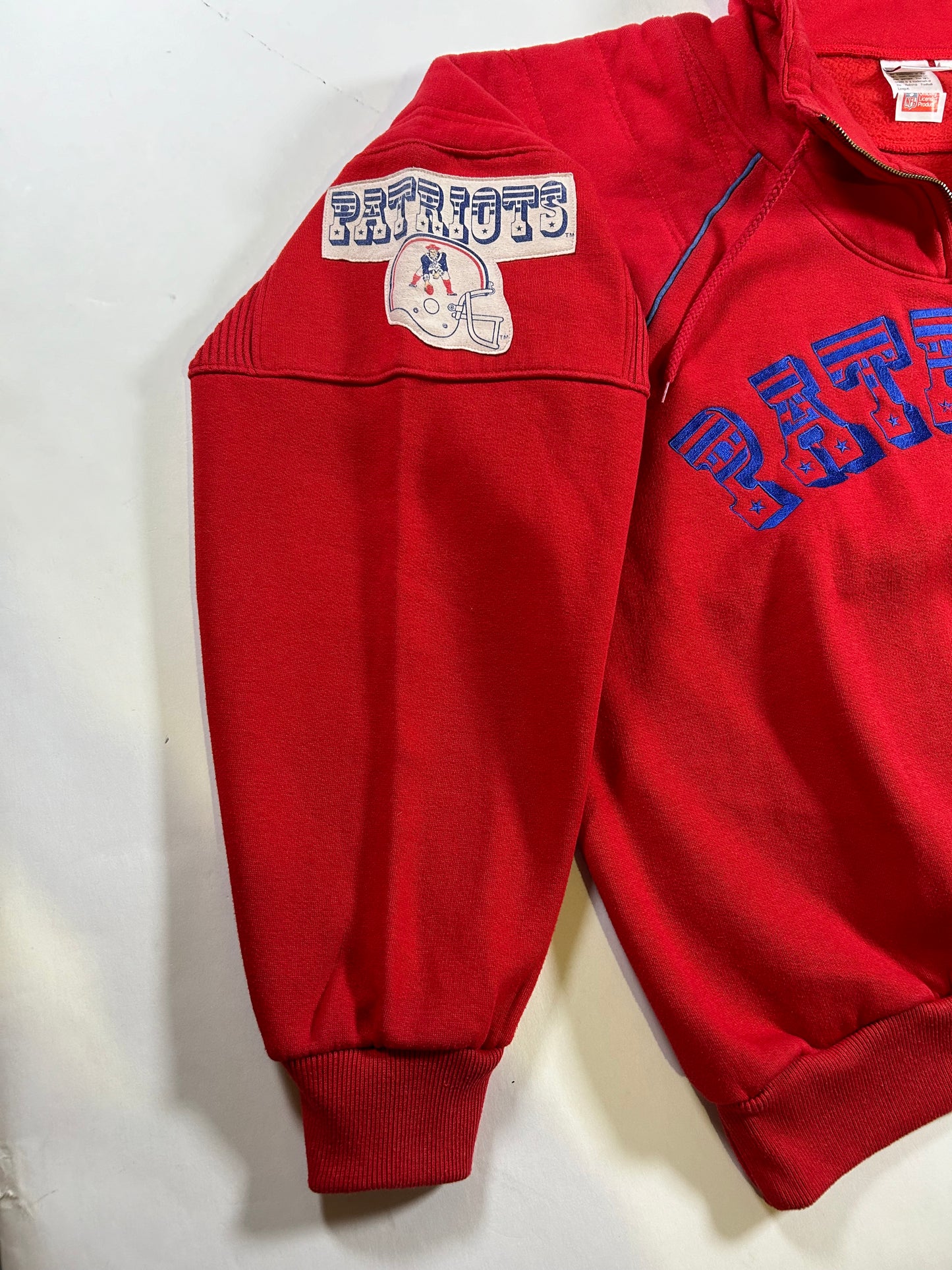 Vintage Nike NFL Quarter Zip Jacket New England Patriots Large 25.75x25.75 90s