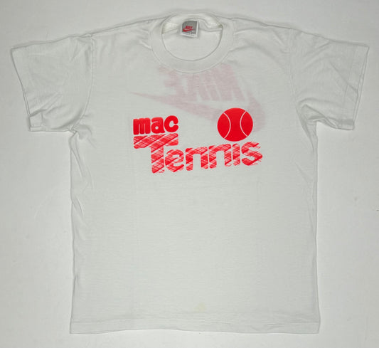 Vintage Nike Mac Tennis Tee John McEnroe? Medium/Small Fit 20.25x25.25 Inches
