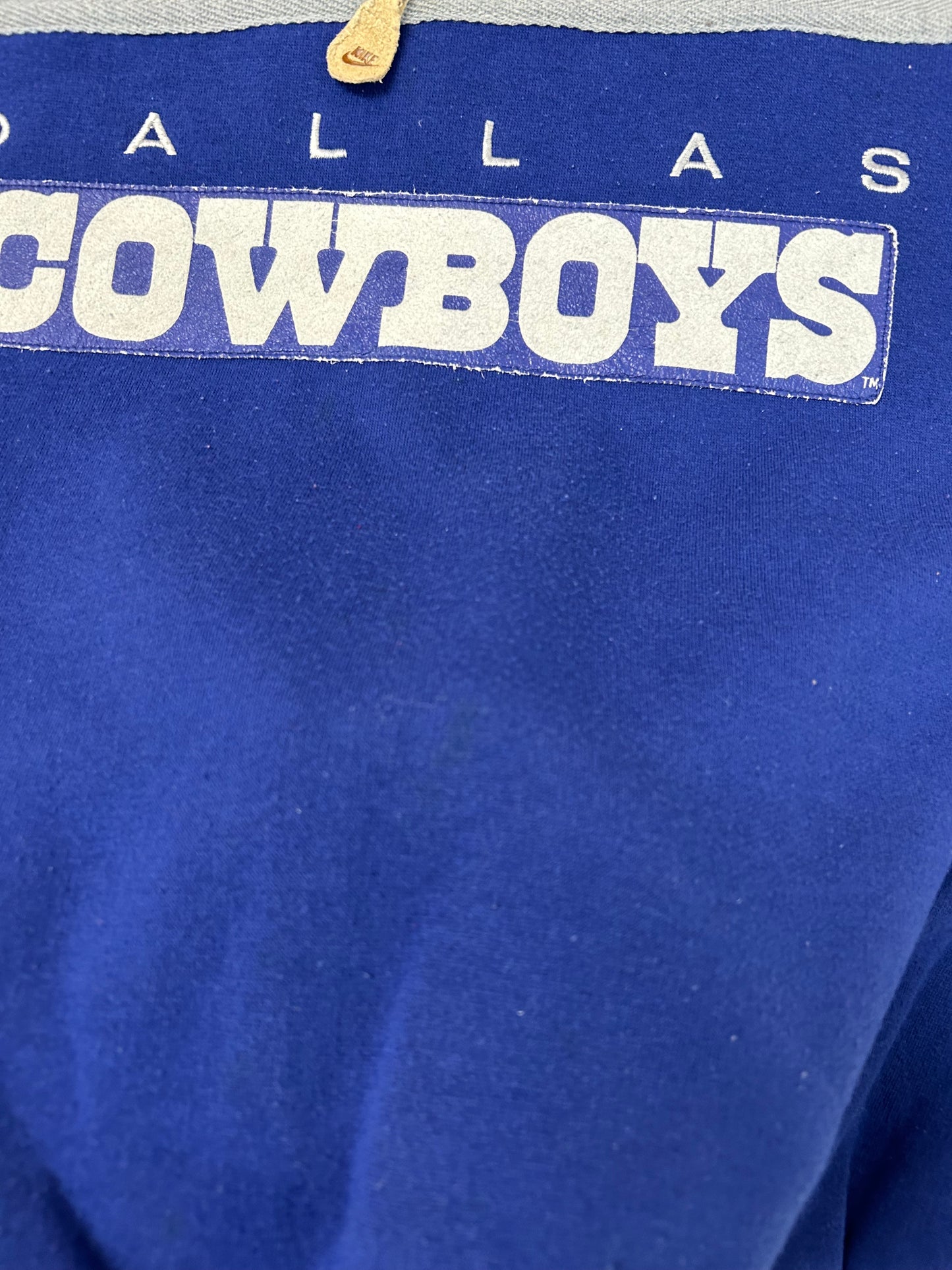 Vintage Nike NFL Quarter Zip Jacket Dallas Cowboys Medium 23.5x25.5 Inches 80s 90s Rare