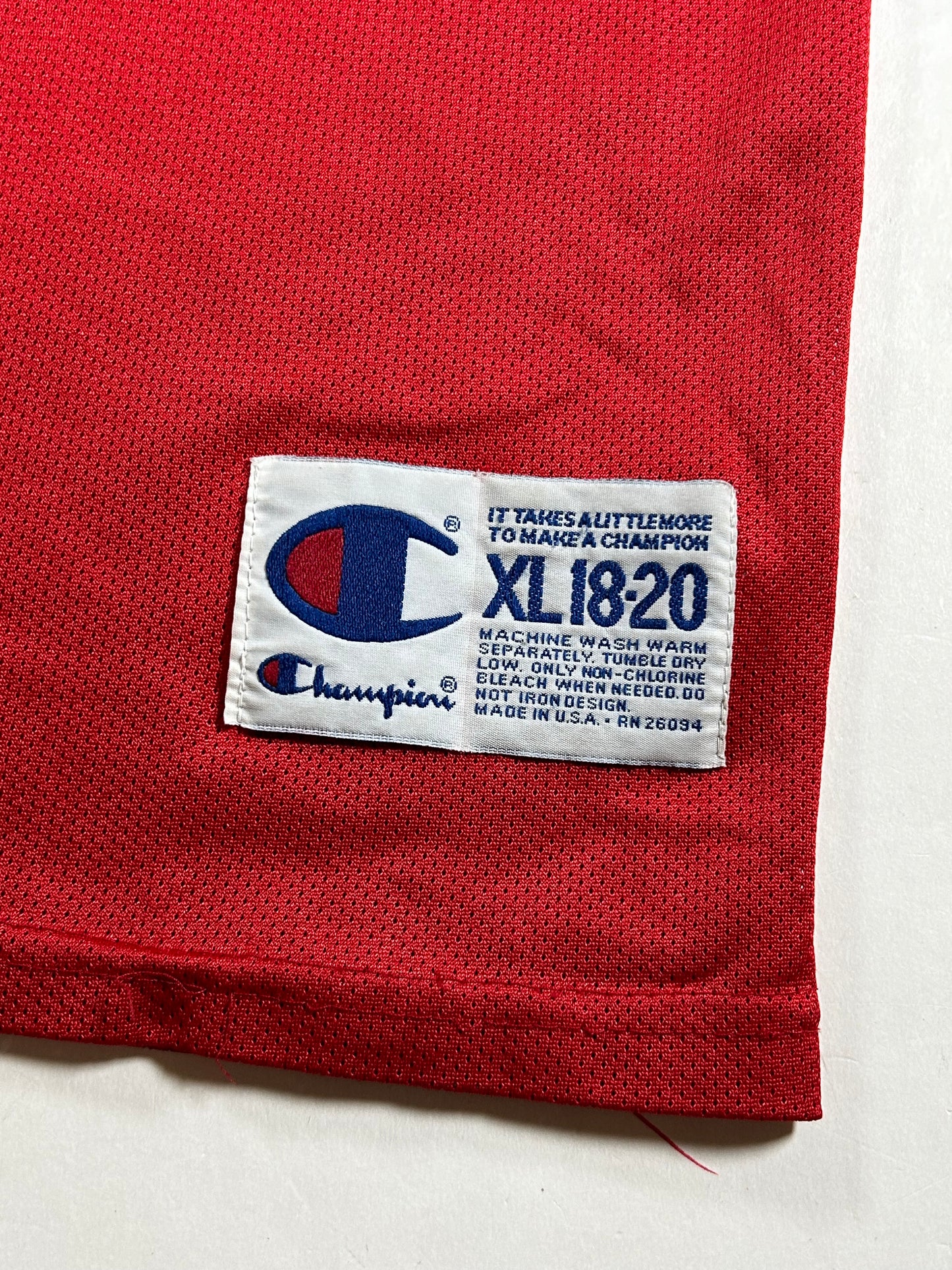 Vintage 90s Champion Chicago Bulls Michael Jordan #23 Red Jersey Youth XL Can Fit Adult Small 20.25x27.75 Inches Made In USA