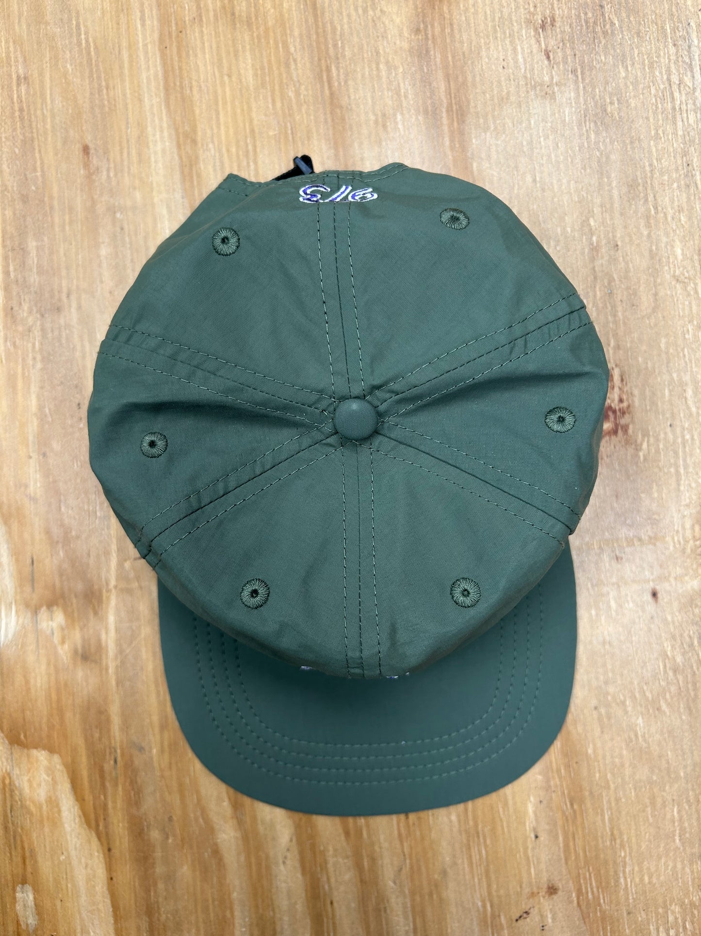Edgewood NJ EW 973 Team Logo Nylon 6 Panel Adjustable Hat Olive Drab