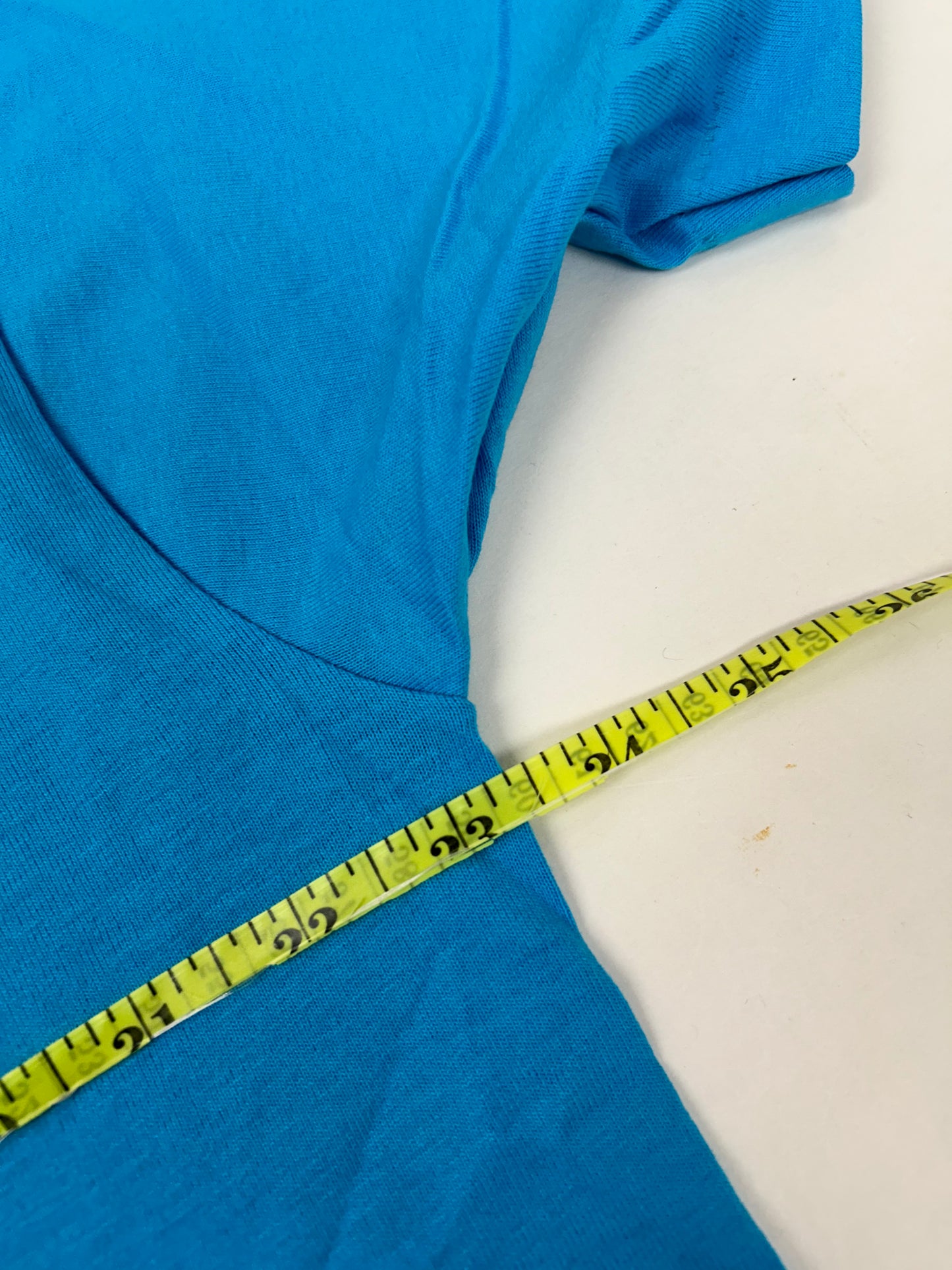 Edgewood NJ first edition “Deeper Than The Roots.” Tee XL 23.25x29.75 Inches FOTL BEST 50/50 Blend USA Made Bright Blue