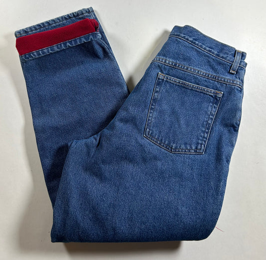 Vintage LL Bean Fleece Lined Jeans W14 Original/Relaxed Fit Lined Quality Denim Tagged 14 16.5x41.75 Inches