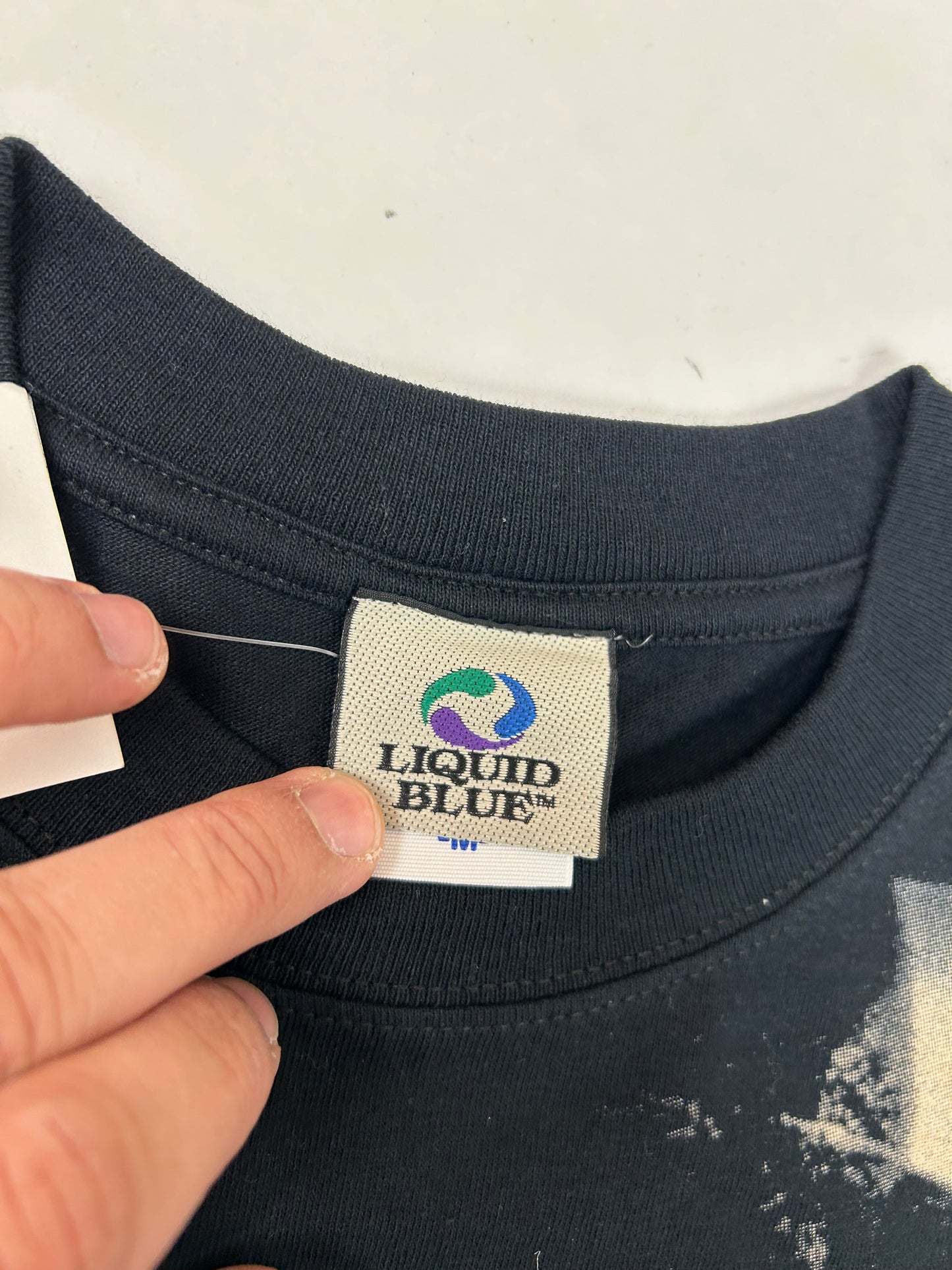 Vintage 2000s Liquid Blue Slash All Over Print AOP Guns N Roses Rock DS Brand New Medium  20.25x28.5 Inches