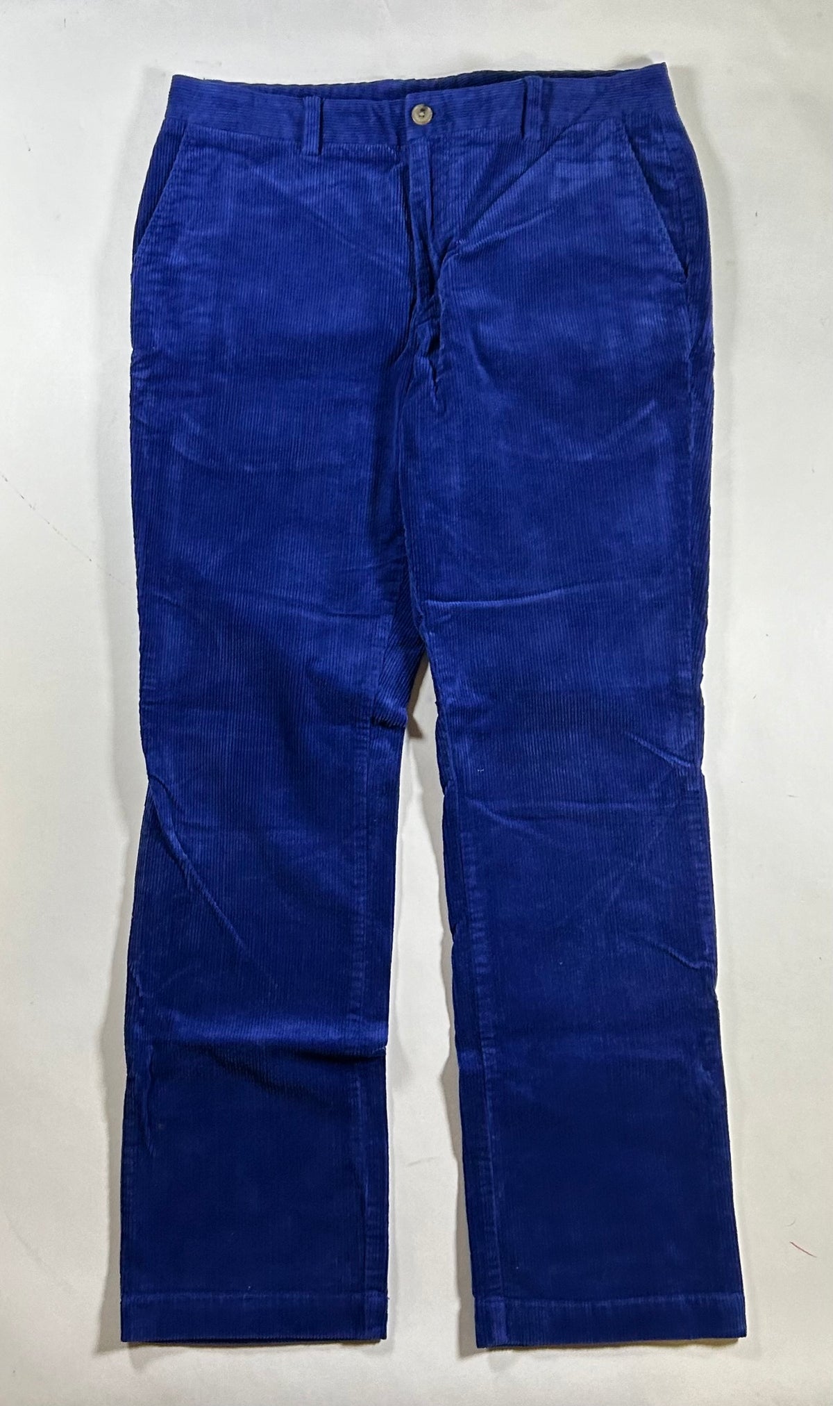 Vineyard Vines Corduroy Slim Stretch Breaker Pants 34x32 Royal Blue Preppy 2015 About 18x42 Inches