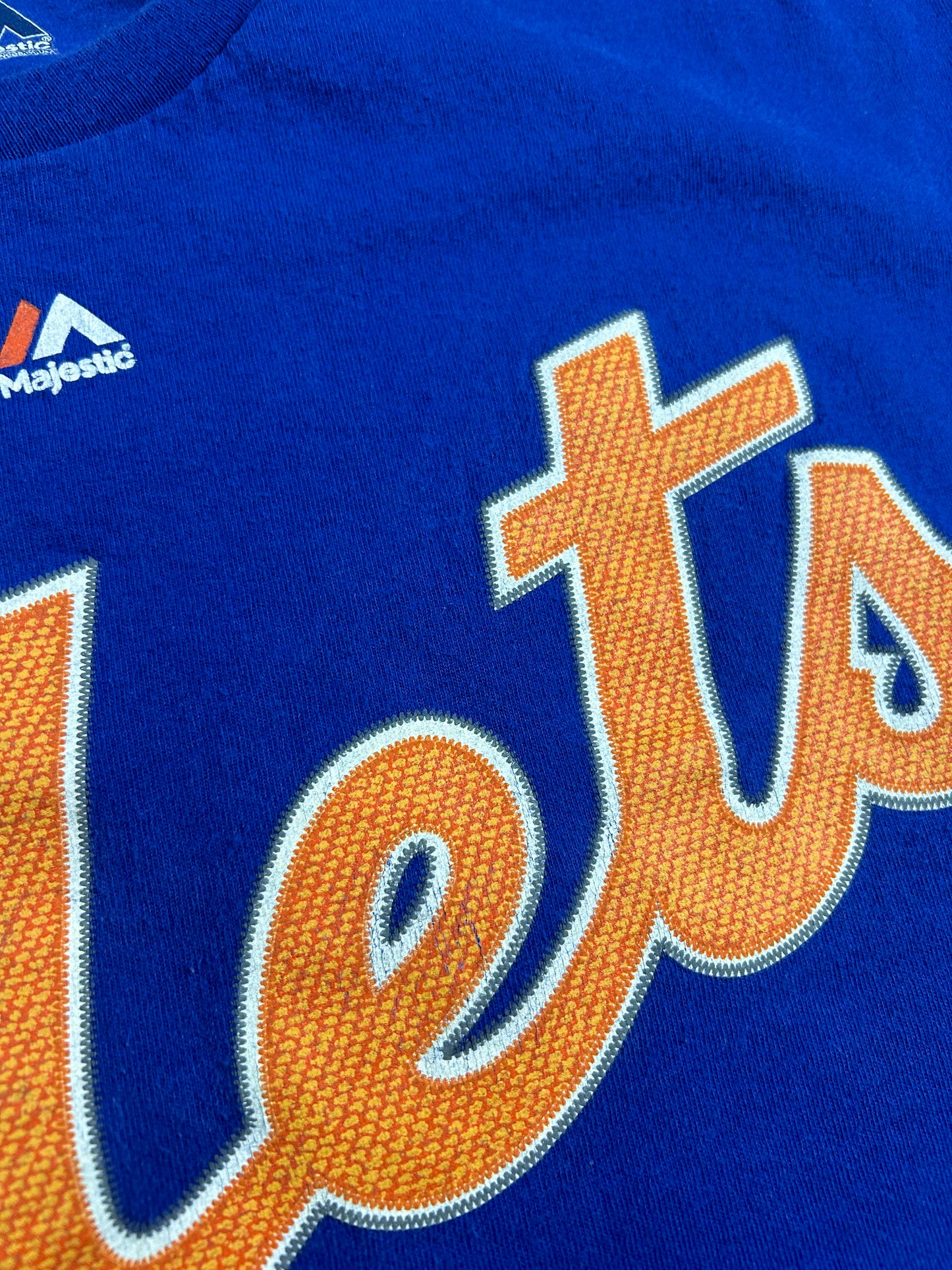 Majestic Marvel New York Mets Noah Syndergaard Thor MLB T-Shirt Large 21x28.74 Inches Blue