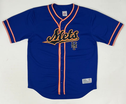 Vintage True Fan New York Mets MLB Blank Jersey Large 23.25x30.25/31.75 Inches