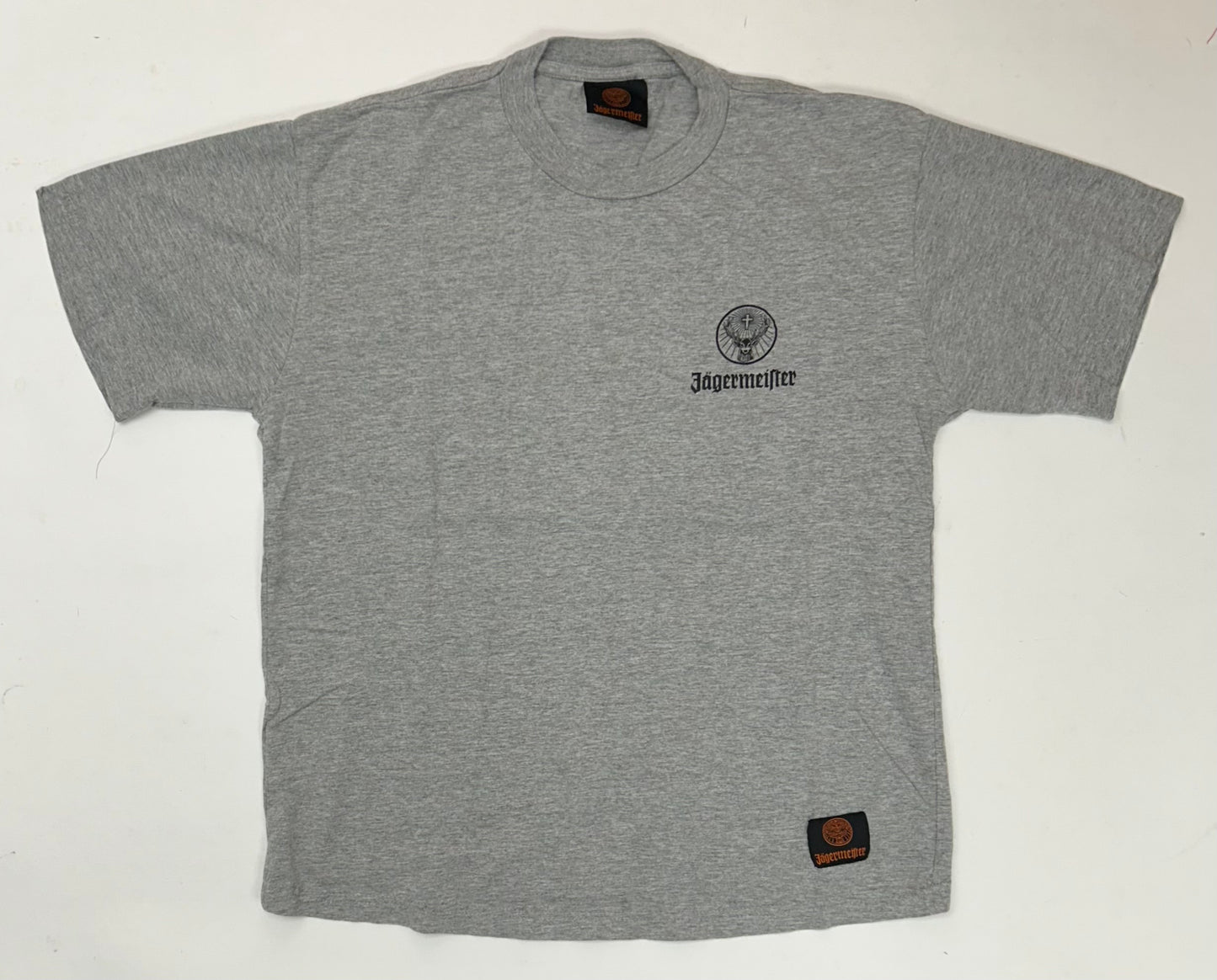 Vintage Jagermister Alchol Brand Promo Tee Large 21.5x26.5 Inches