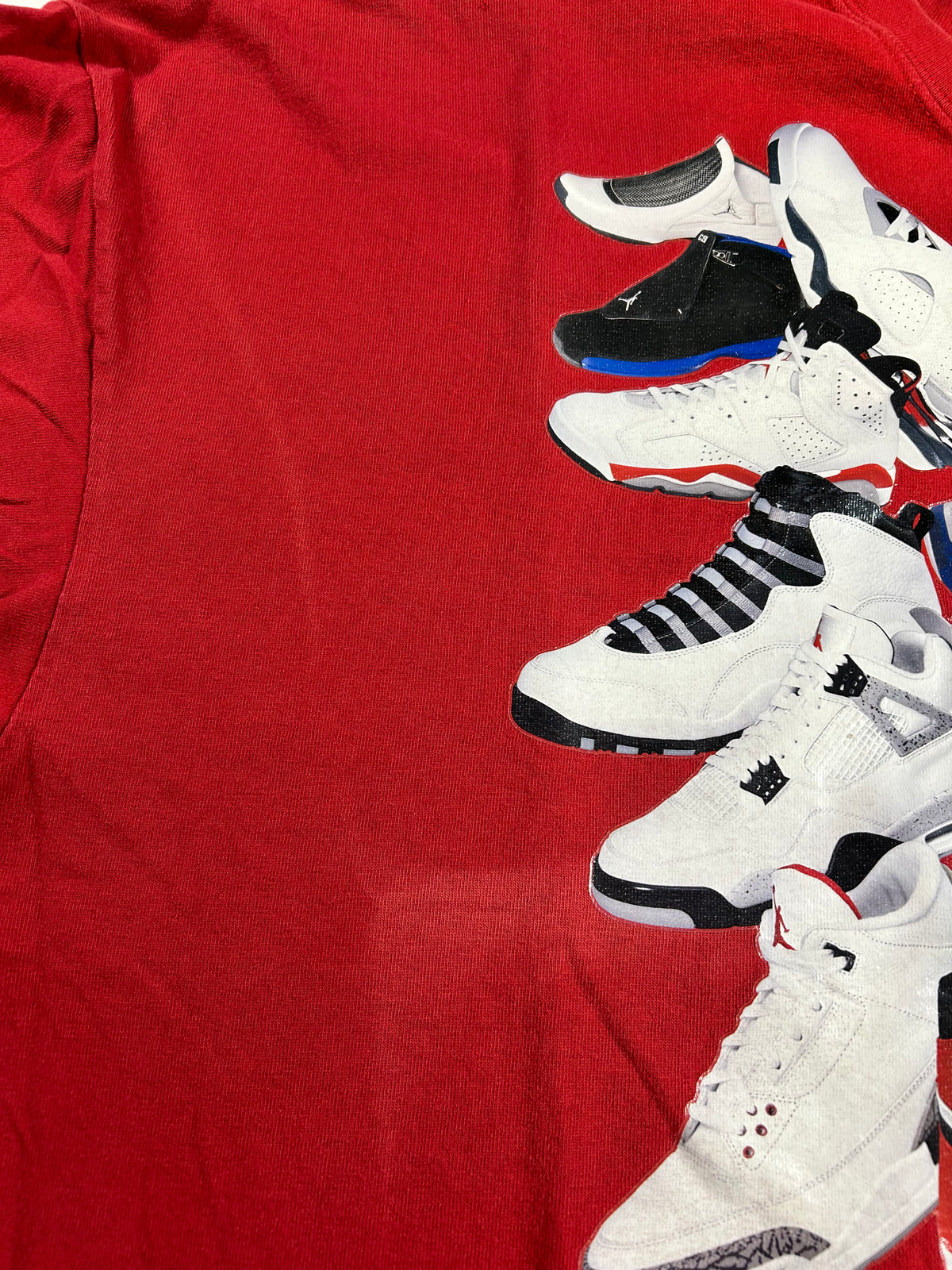 Vintage Air Jordan Sneaker Retro Collection Tee 2XL/3XL Fit 29.5x33.75 Inches As Is 00s