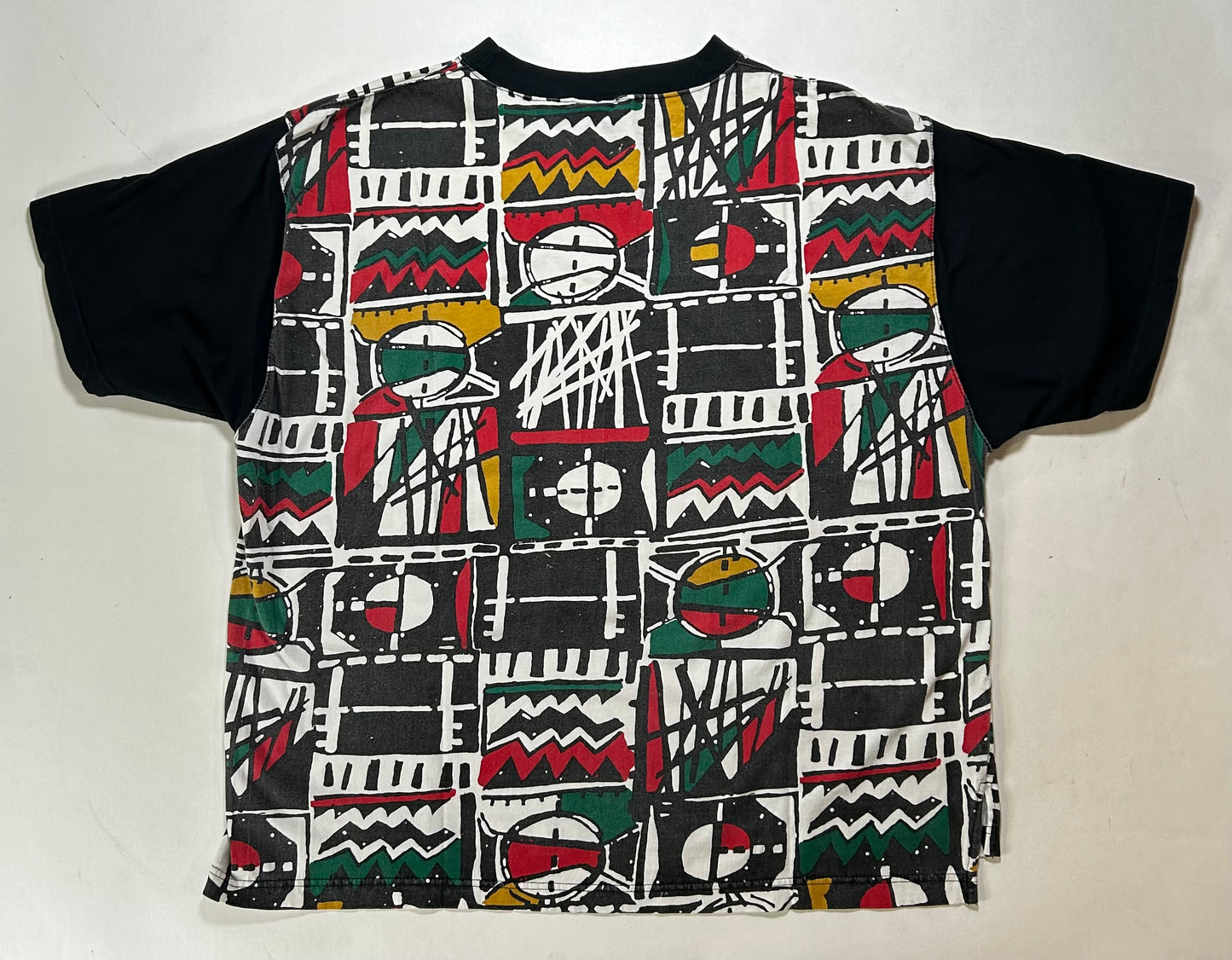 Vintage Nike Air Jordan AOP 1993 Tee Constructed Top Abstract Jordan 8 VIII XL 26.25x27.5/30 Inches