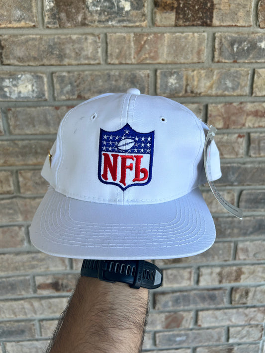Vintage Sports Specialties NFL Shield Logo SnapBack Hat With NFL Pin DS Brand New Old Stock With Tags